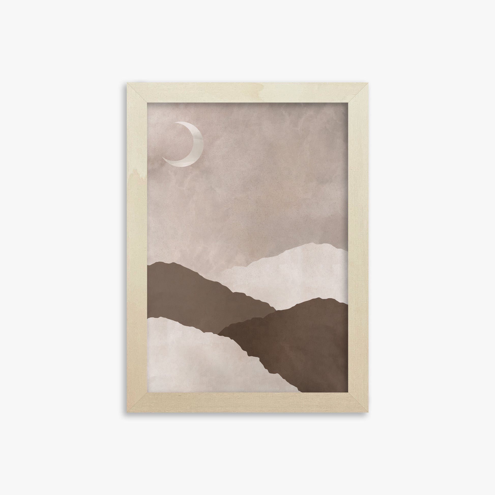Lunar Highlands, 21x30cm Framed Poster With Lime Wood Frame