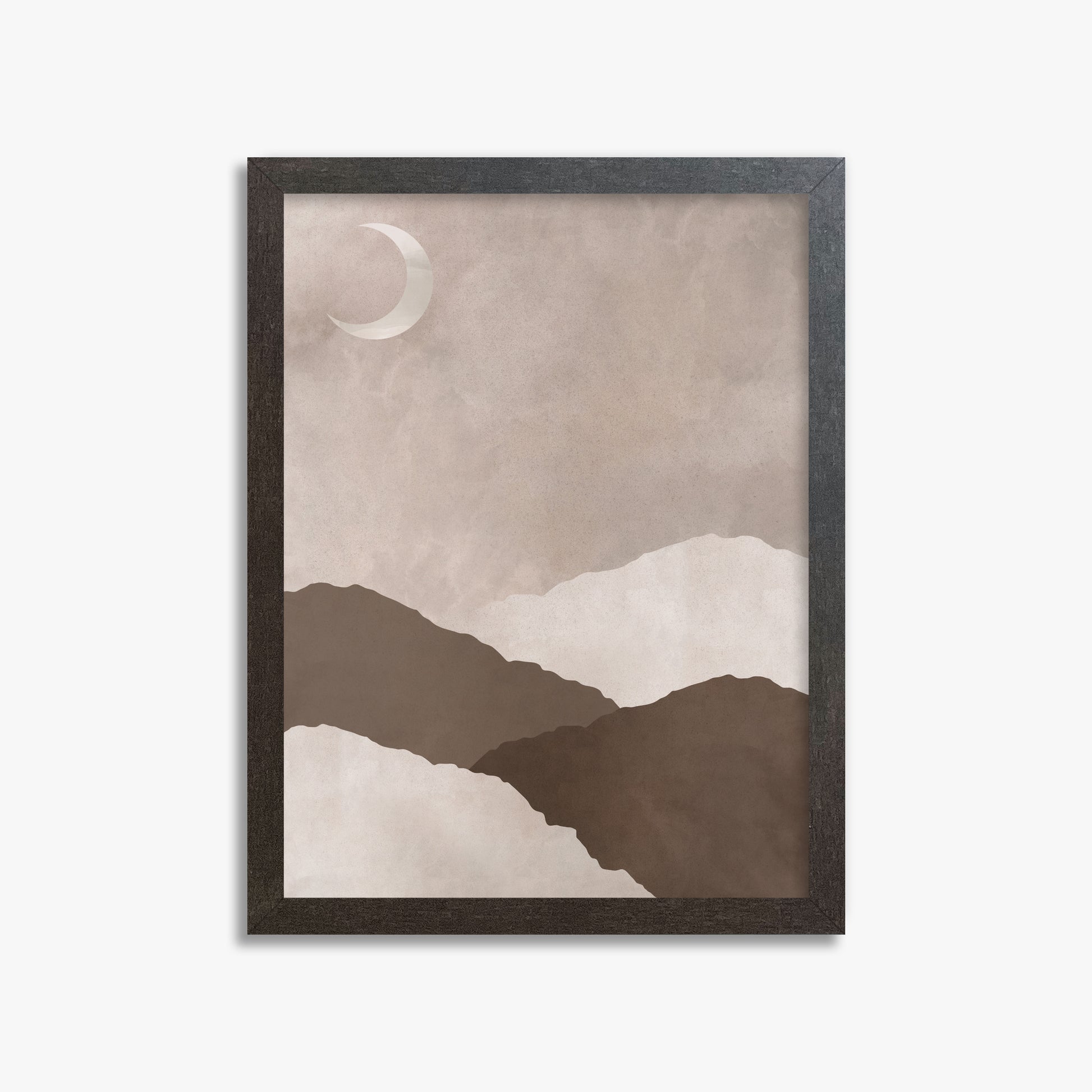Lunar Highlands, 30x40cm Framed Poster With Espresso Frame