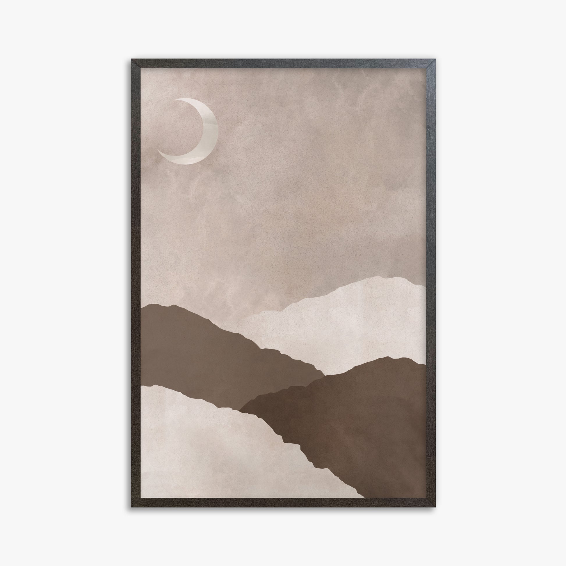 Lunar Highlands, 61x91cm Framed Poster With Espresso Frame