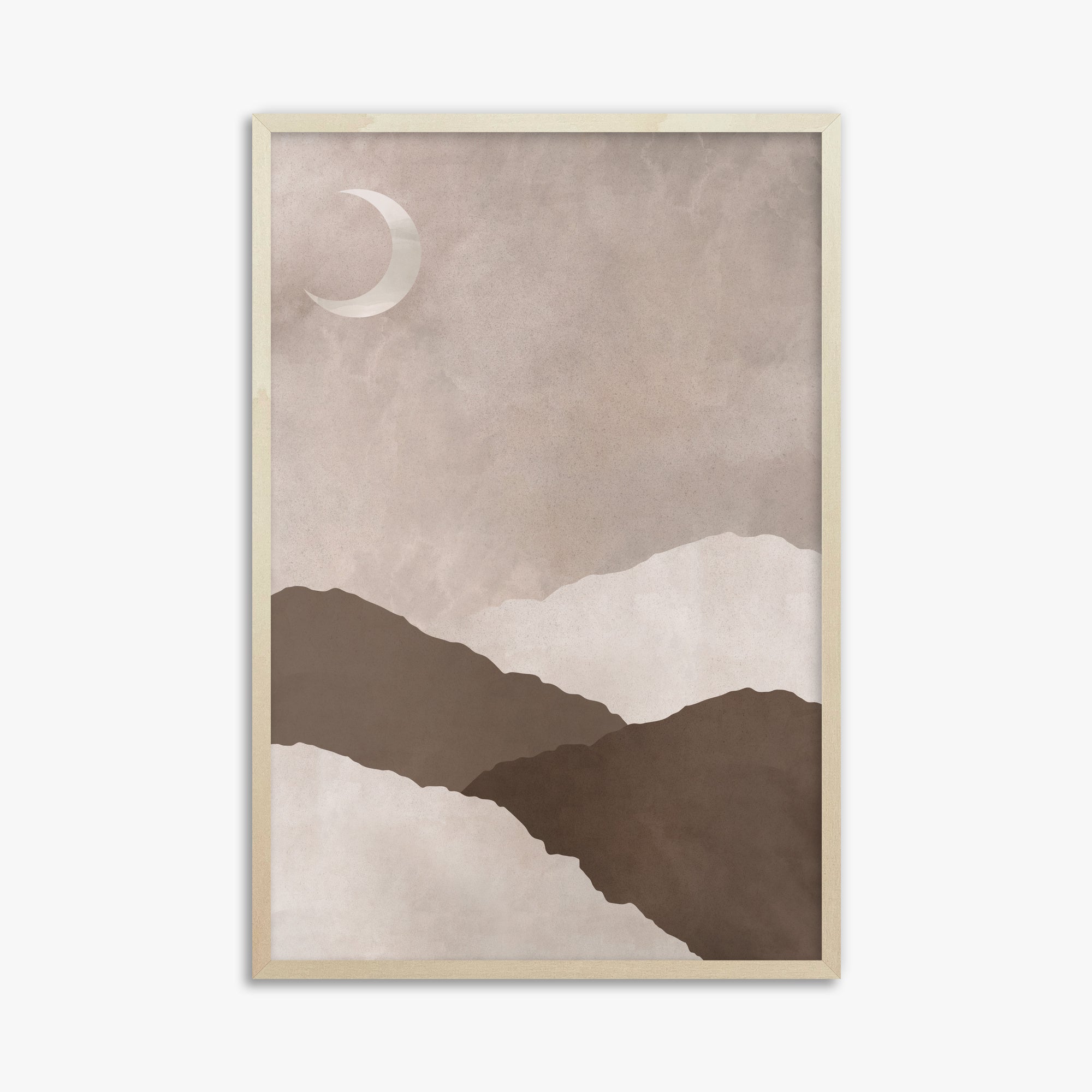 Lunar Highlands, 61x91cm Framed Poster With Lime Wood Frame