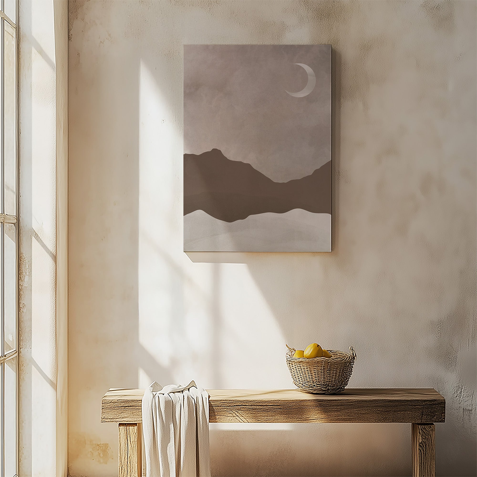 Serene Crescent Mountain