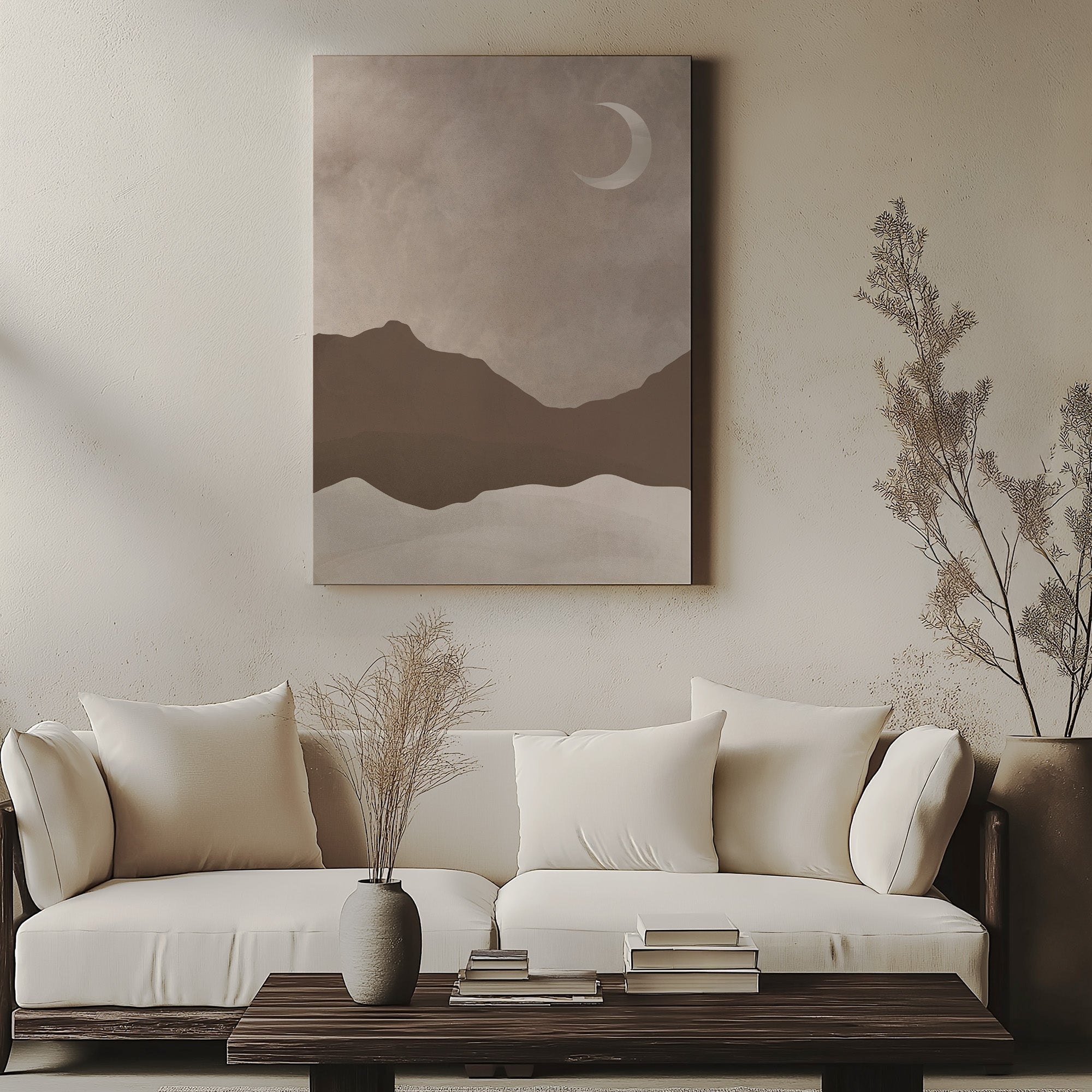 Serene Crescent Mountain