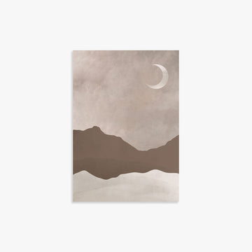 Serene Crescent Mountain, 21x30cm Poster Unframed