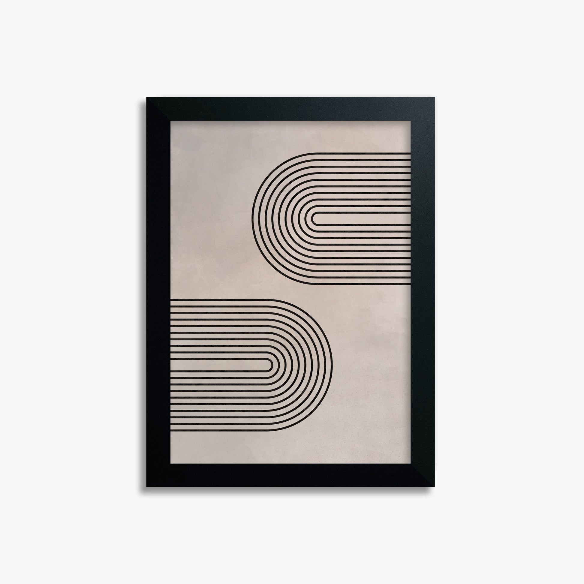 Echoed Arcs, 21x30cm Framed Poster With Black Frame