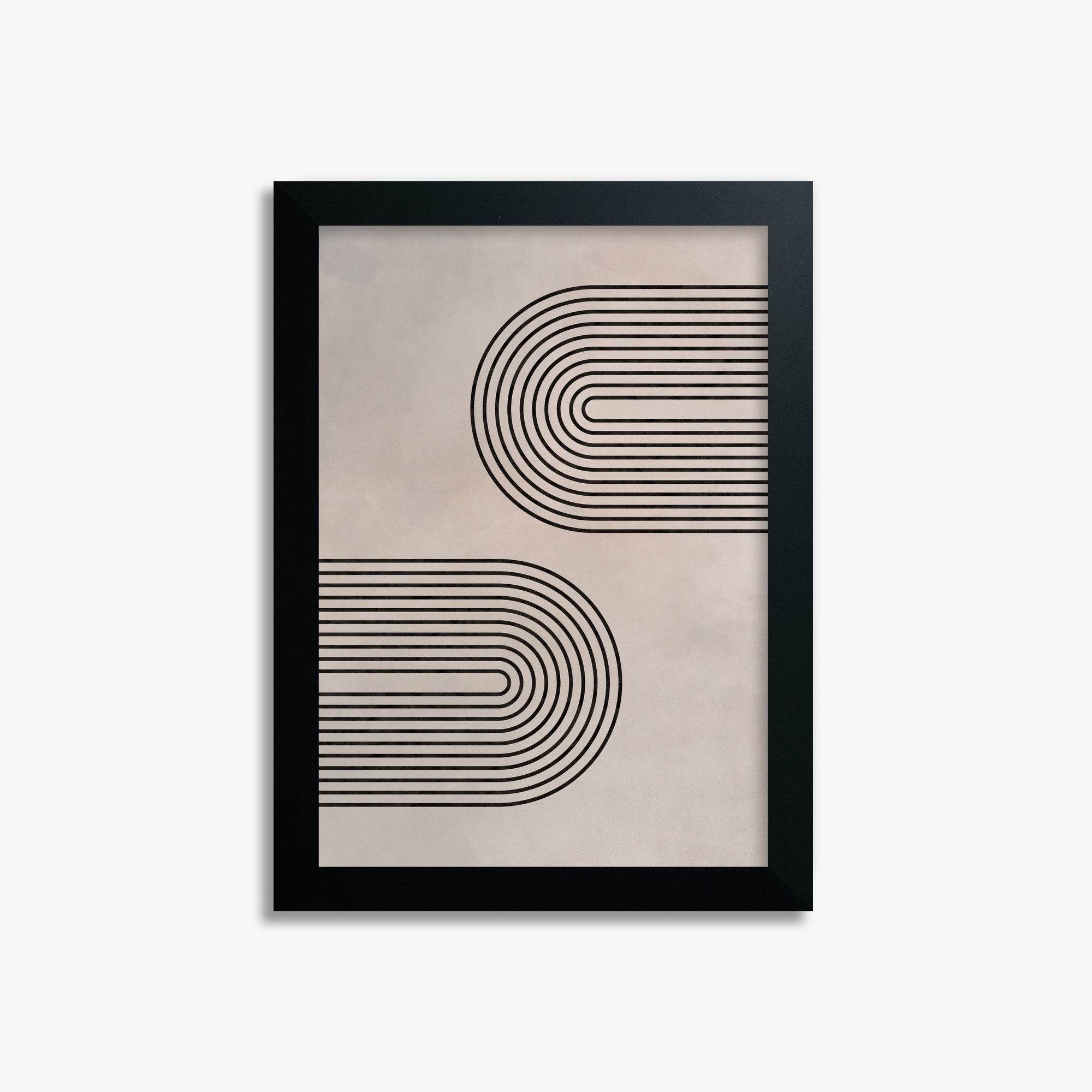 Echoed Arcs, 21x30cm Framed Poster With Black Frame