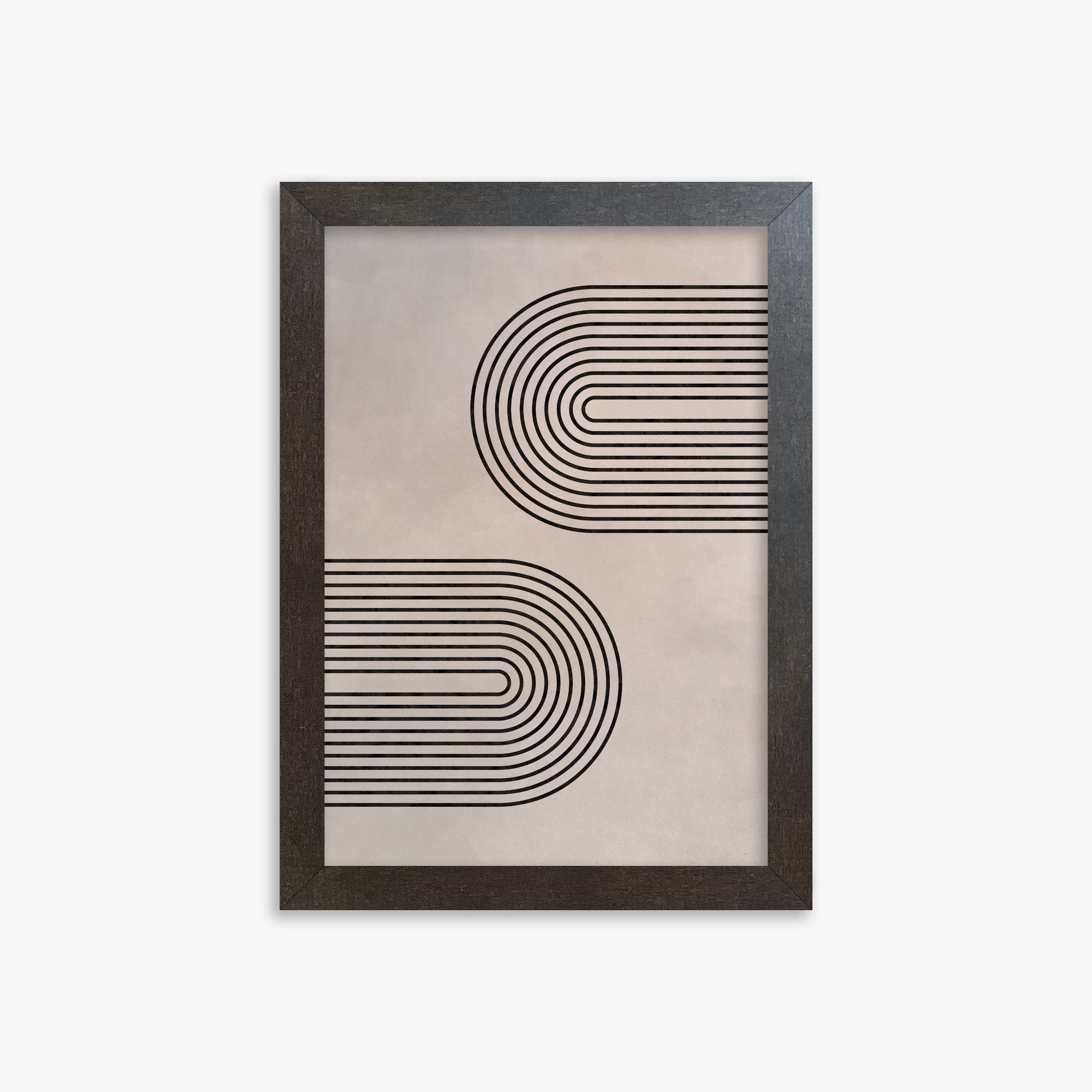 Echoed Arcs, 21x30cm Framed Poster With Espresso Frame