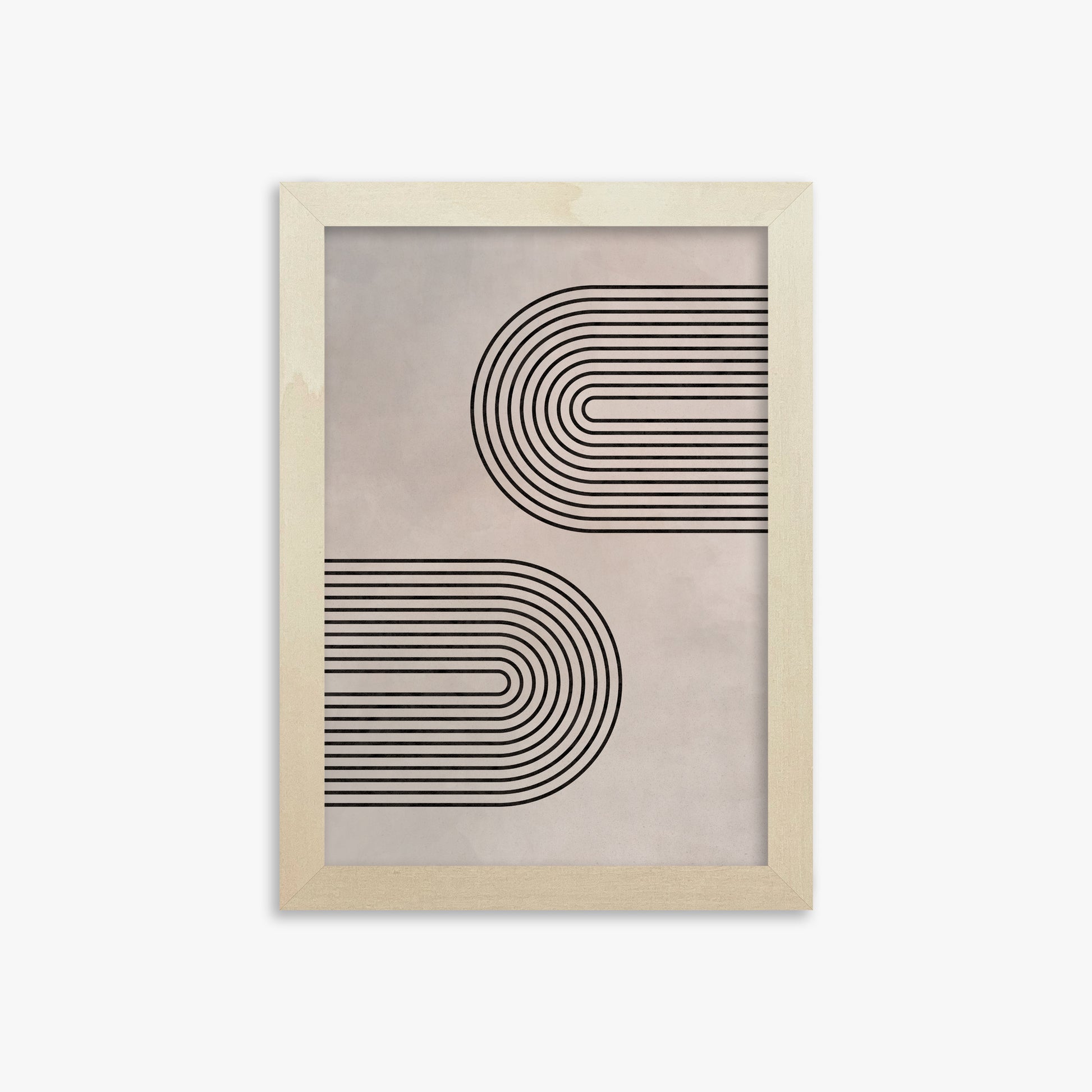 Echoed Arcs, 21x30cm Framed Poster With Lime Wood Frame