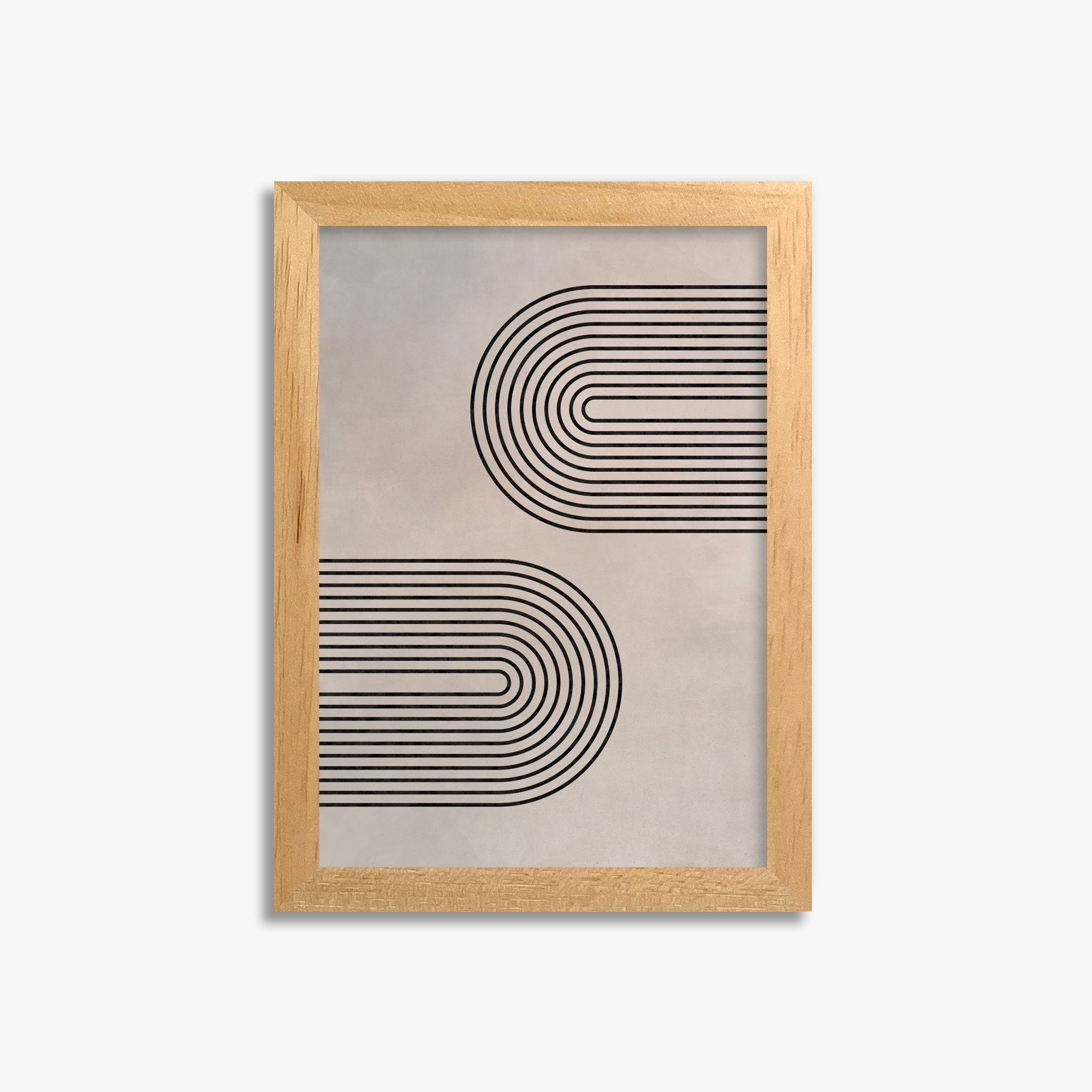 Echoed Arcs, 21x30cm Framed Poster With Oak Frame