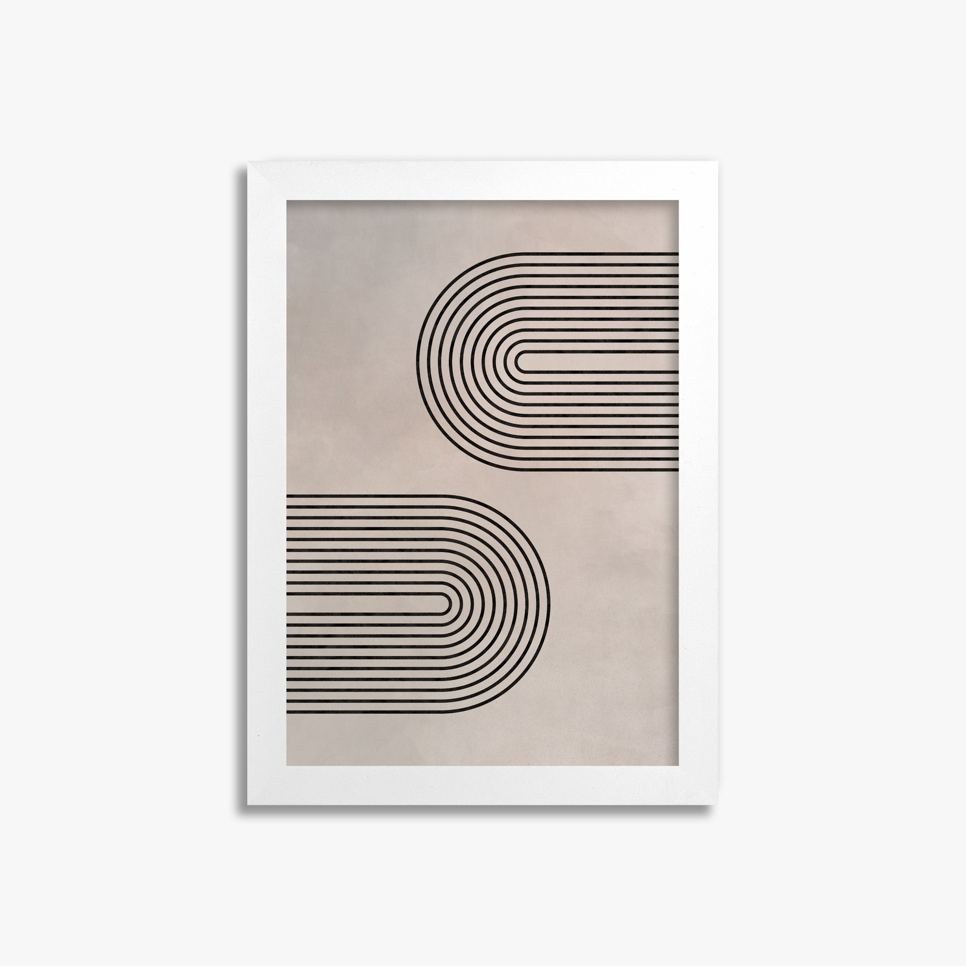 Echoed Arcs, 21x30cm Framed Poster With White Frame