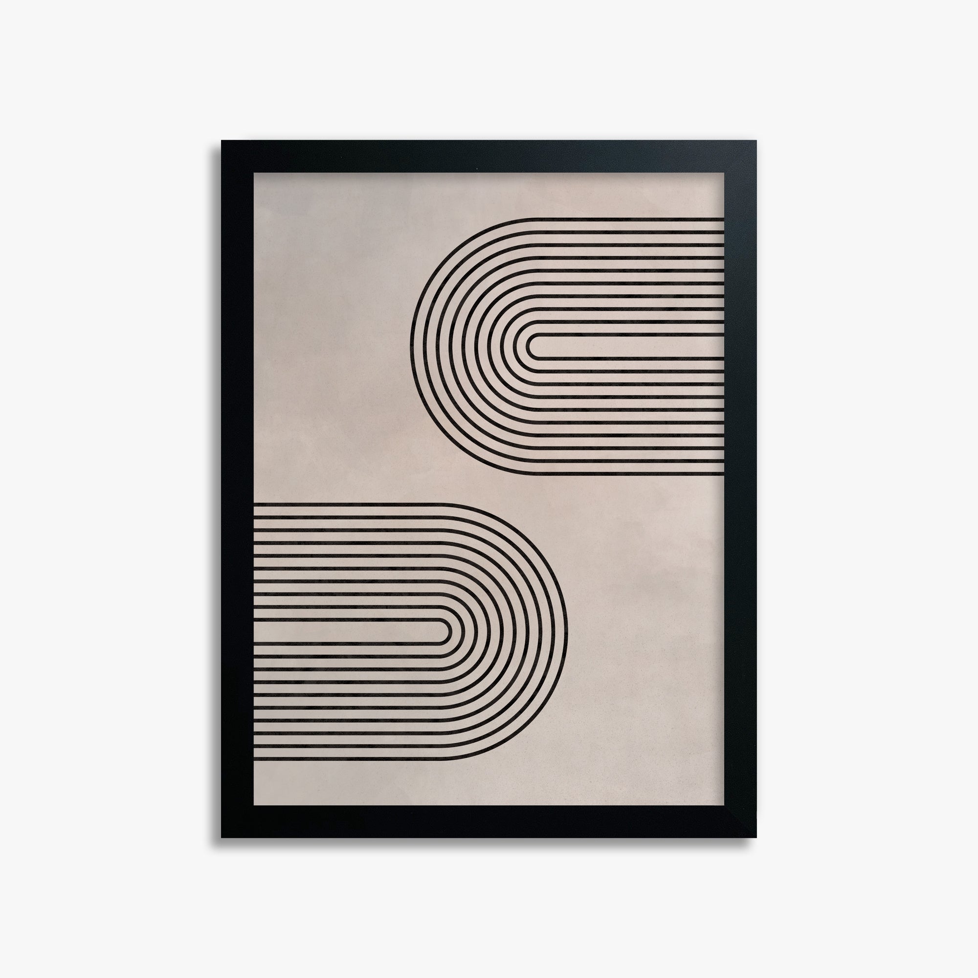 Echoed Arcs, 30x40cm Framed Poster With Black Frame