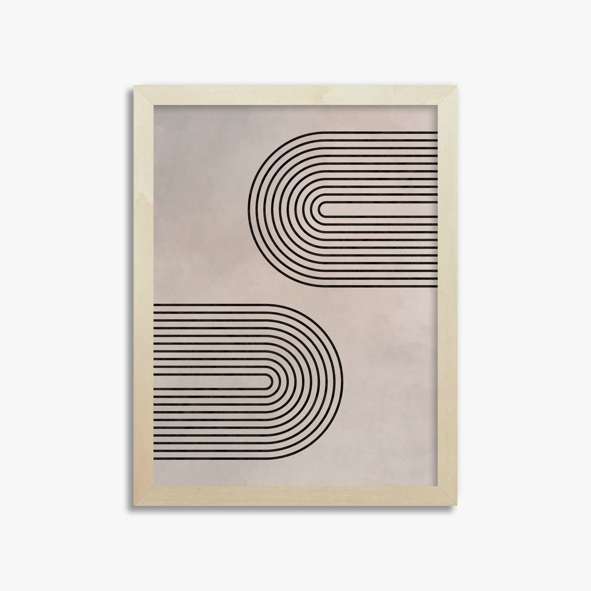 Echoed Arcs, 30x40cm Framed Poster With Lime Wood Frame