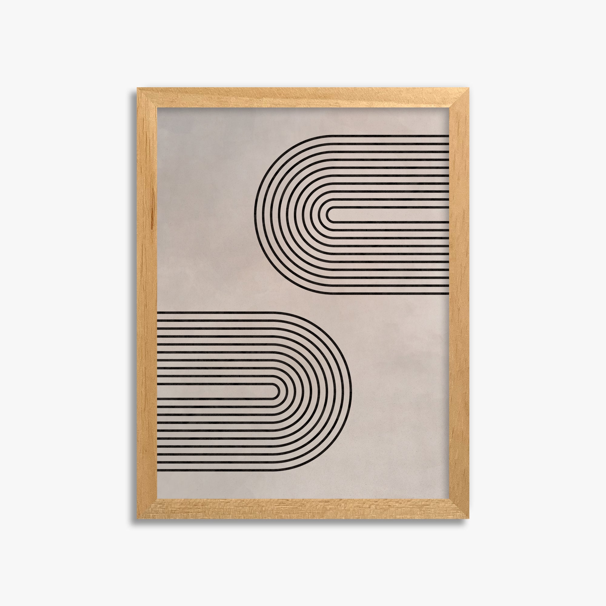 Echoed Arcs, 30x40cm Framed Poster With Oak Frame