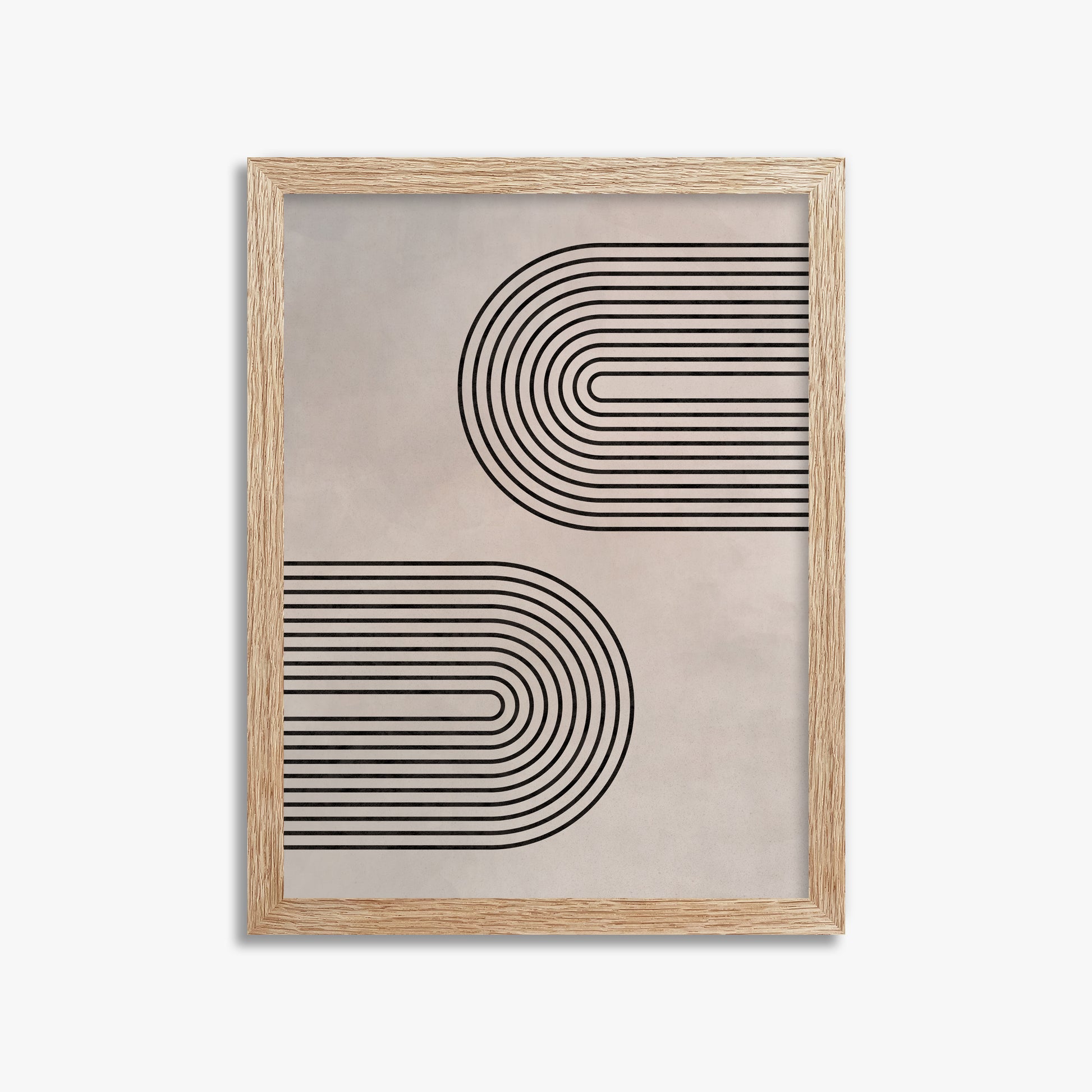 Echoed Arcs, 30x40cm Framed Poster With Raw Oak Frame