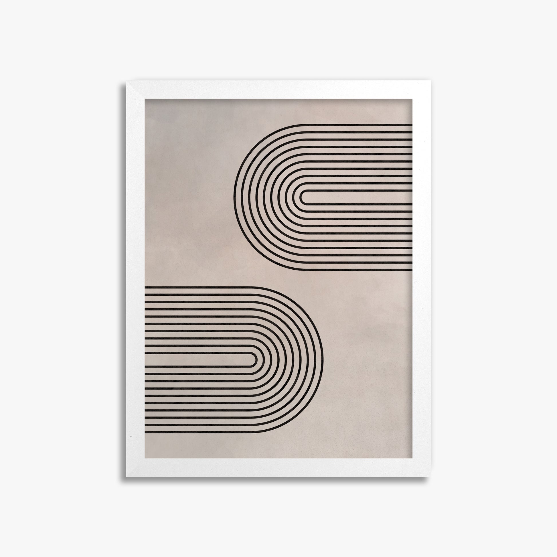 Echoed Arcs, 30x40cm Framed Poster With White Frame