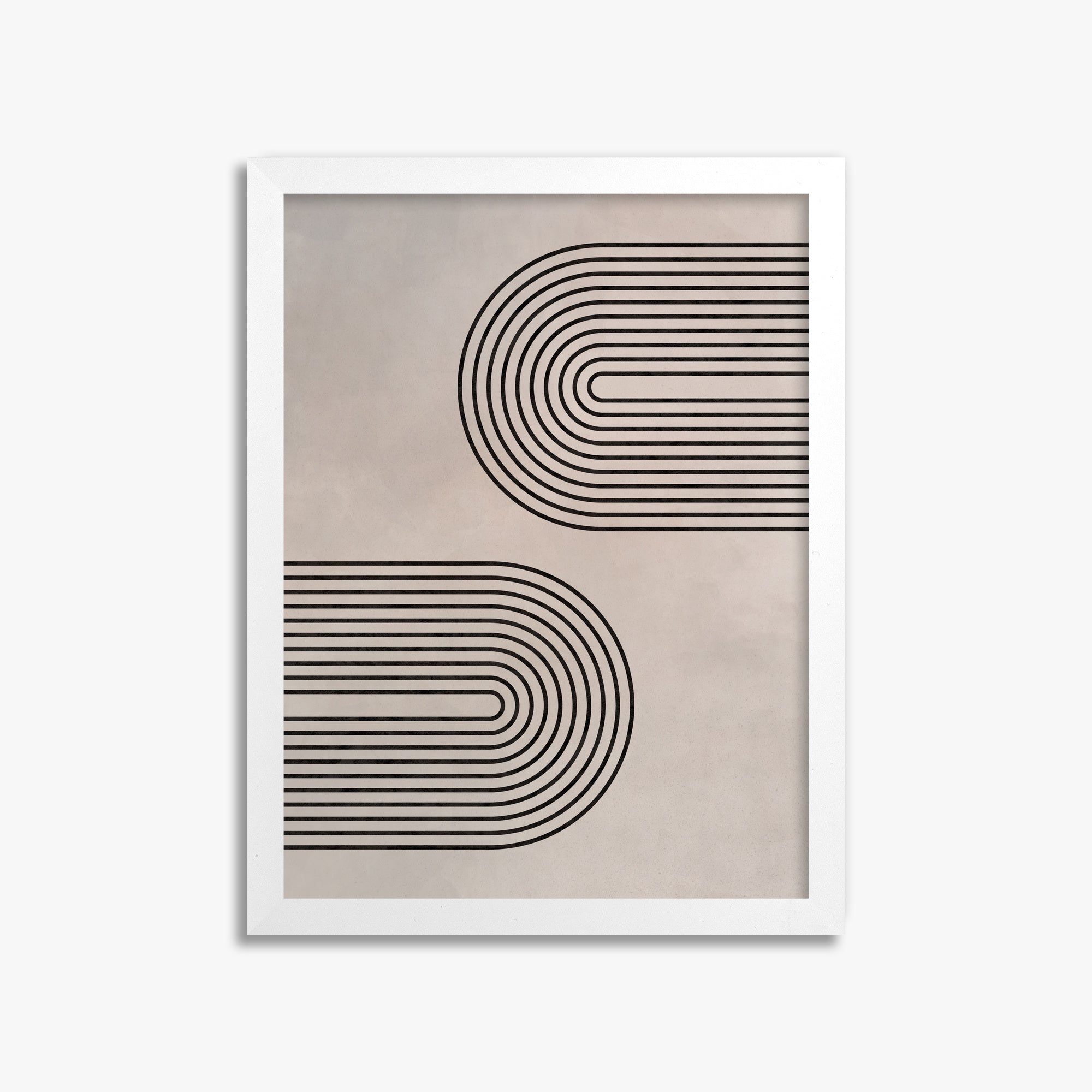 Echoed Arcs, 30x40cm Framed Poster With White Frame