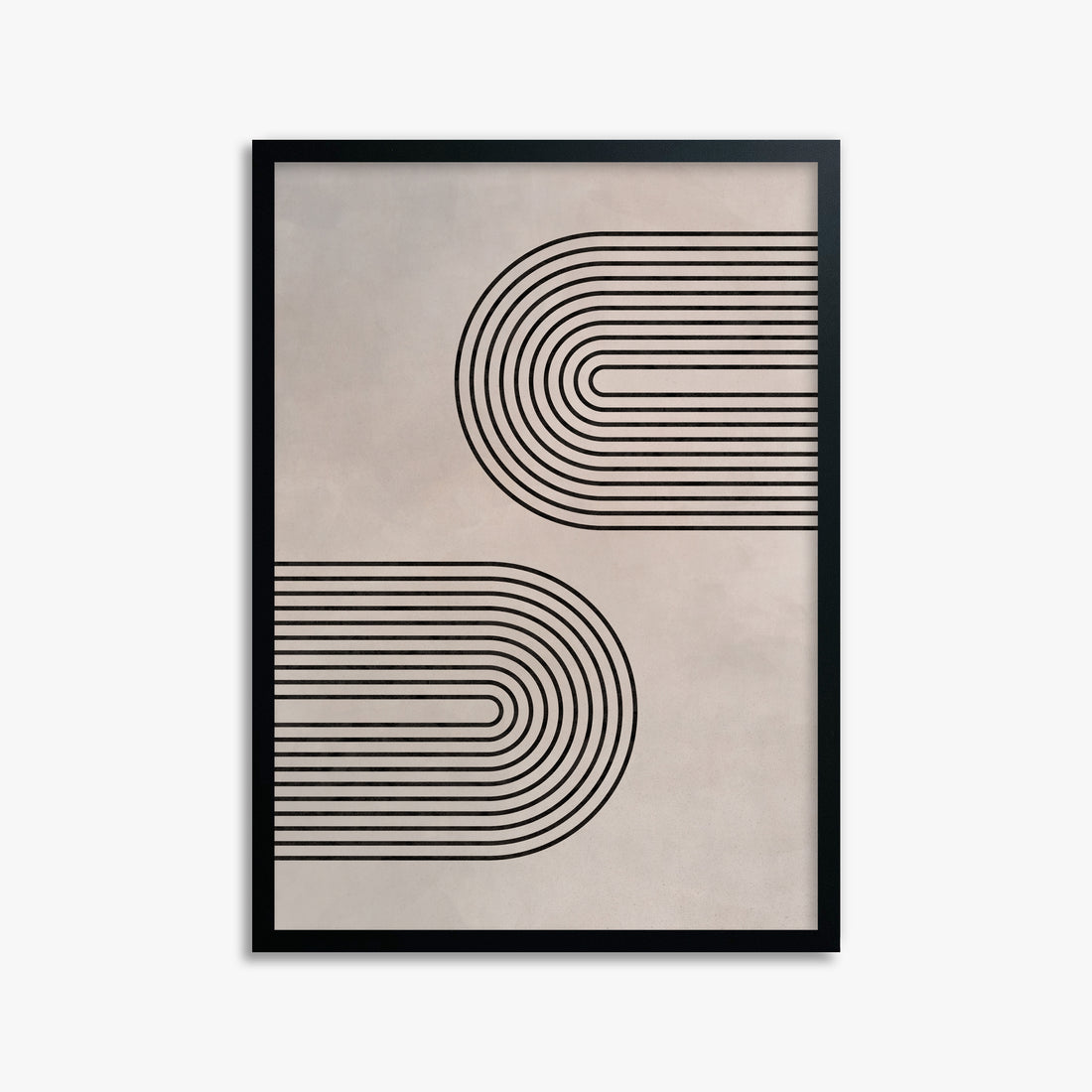Echoed Arcs, 50x70cm Framed Poster With Black Frame