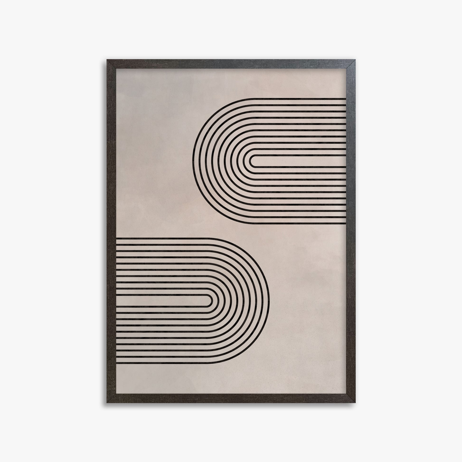 Echoed Arcs, 50x70cm Framed Poster With Espresso Frame