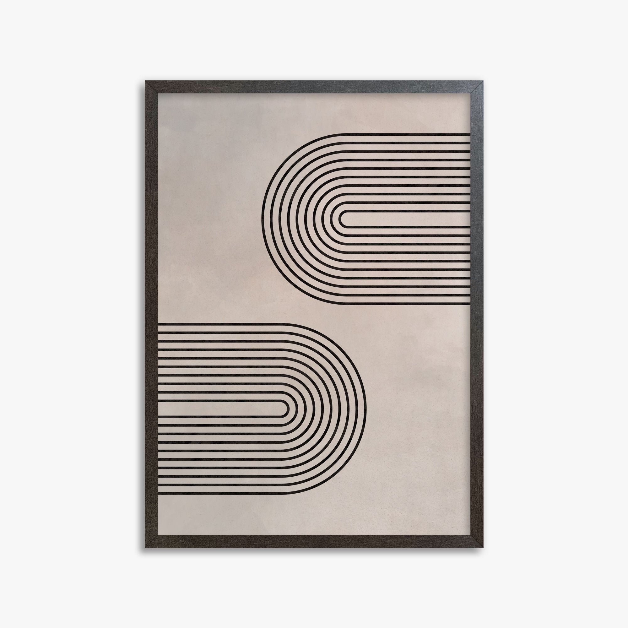 Echoed Arcs, 50x70cm Framed Poster With Espresso Frame