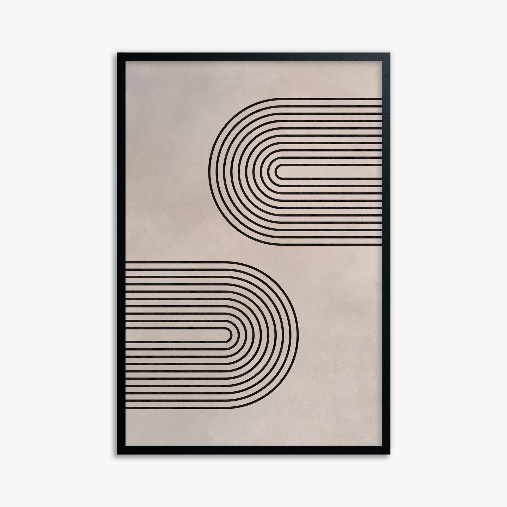 Echoed Arcs, 61x91cm Framed Poster With Black Frame