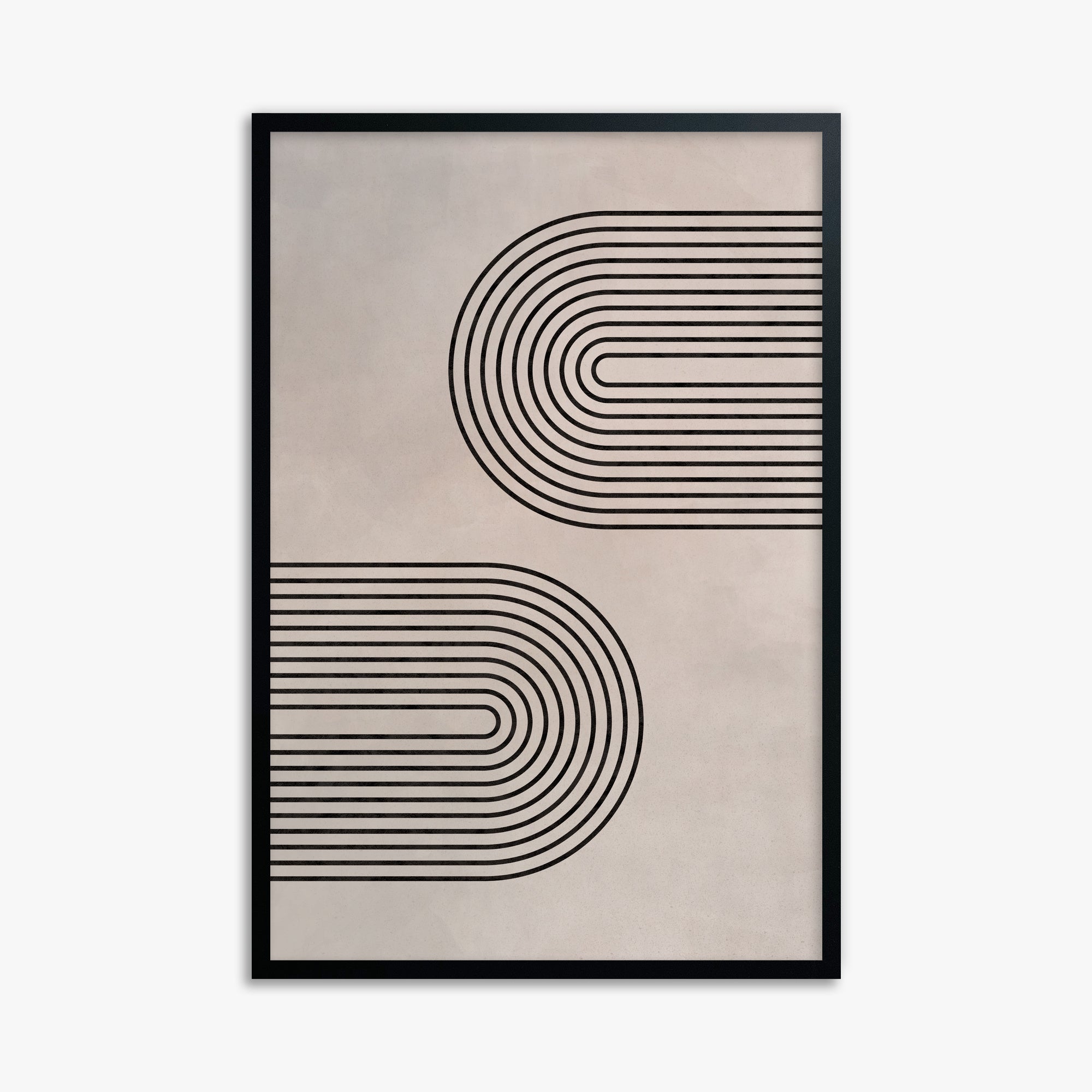 Echoed Arcs, 61x91cm Framed Poster With Black Frame