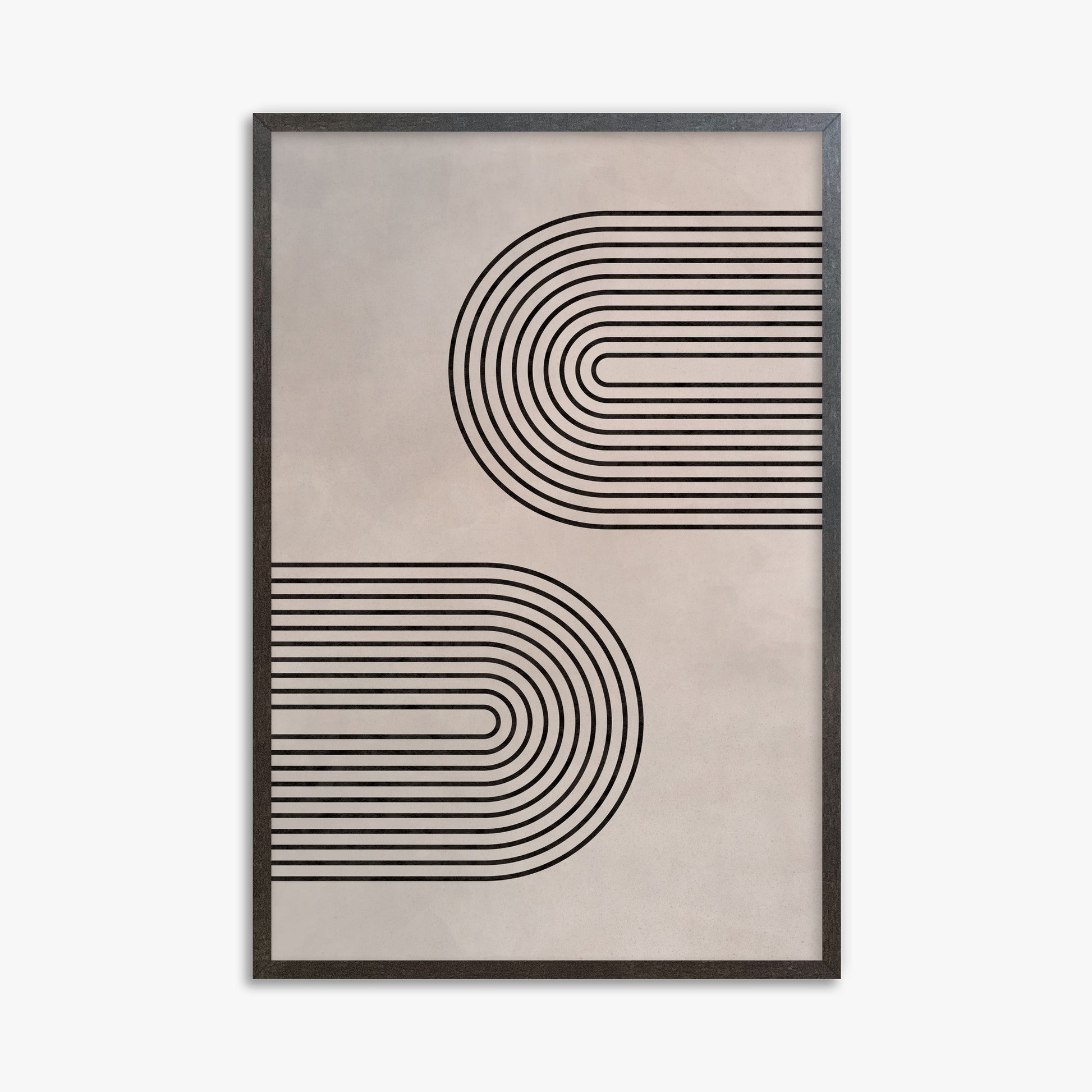 Echoed Arcs, 61x91cm Framed Poster With Espresso Frame