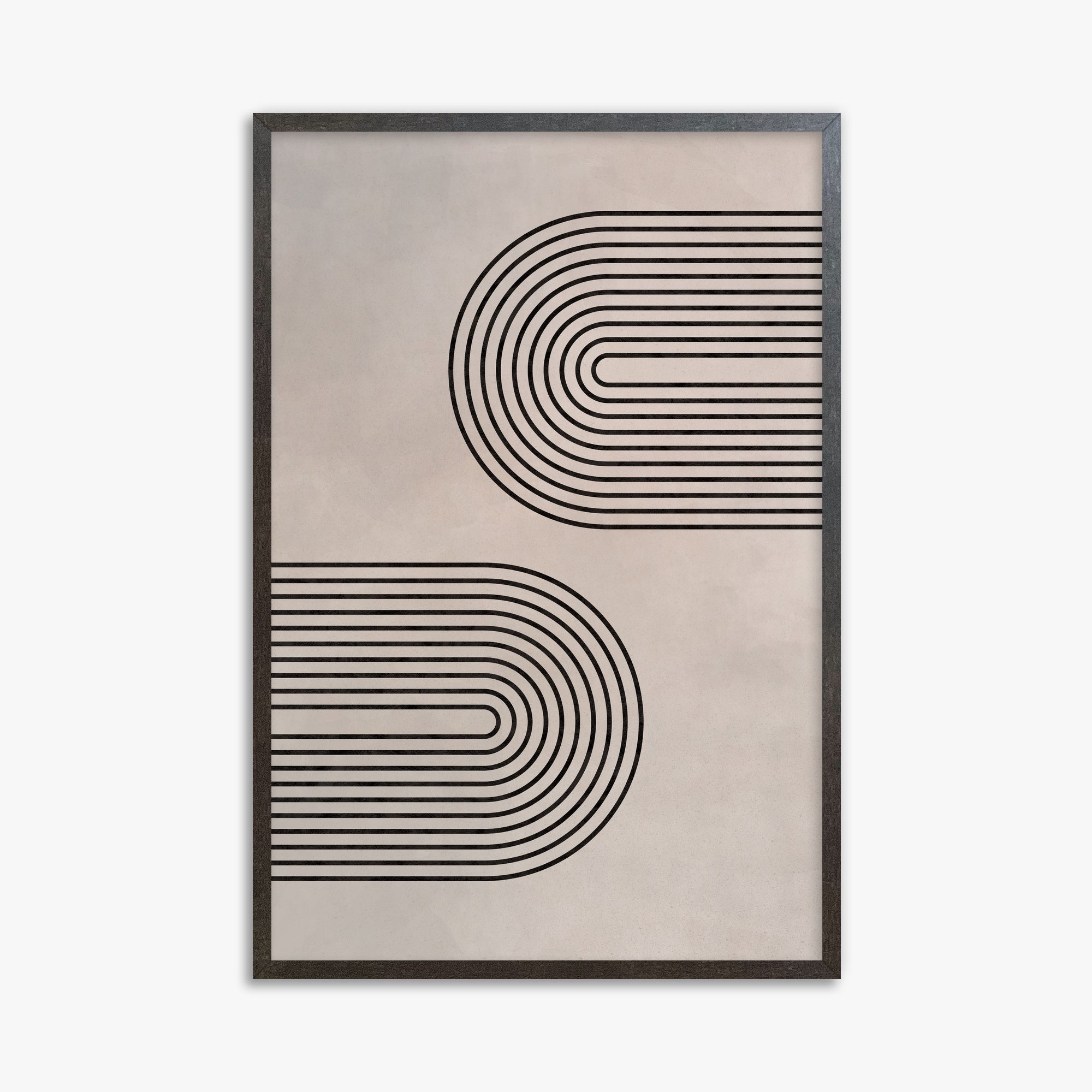 Echoed Arcs, 61x91cm Framed Poster With Espresso Frame