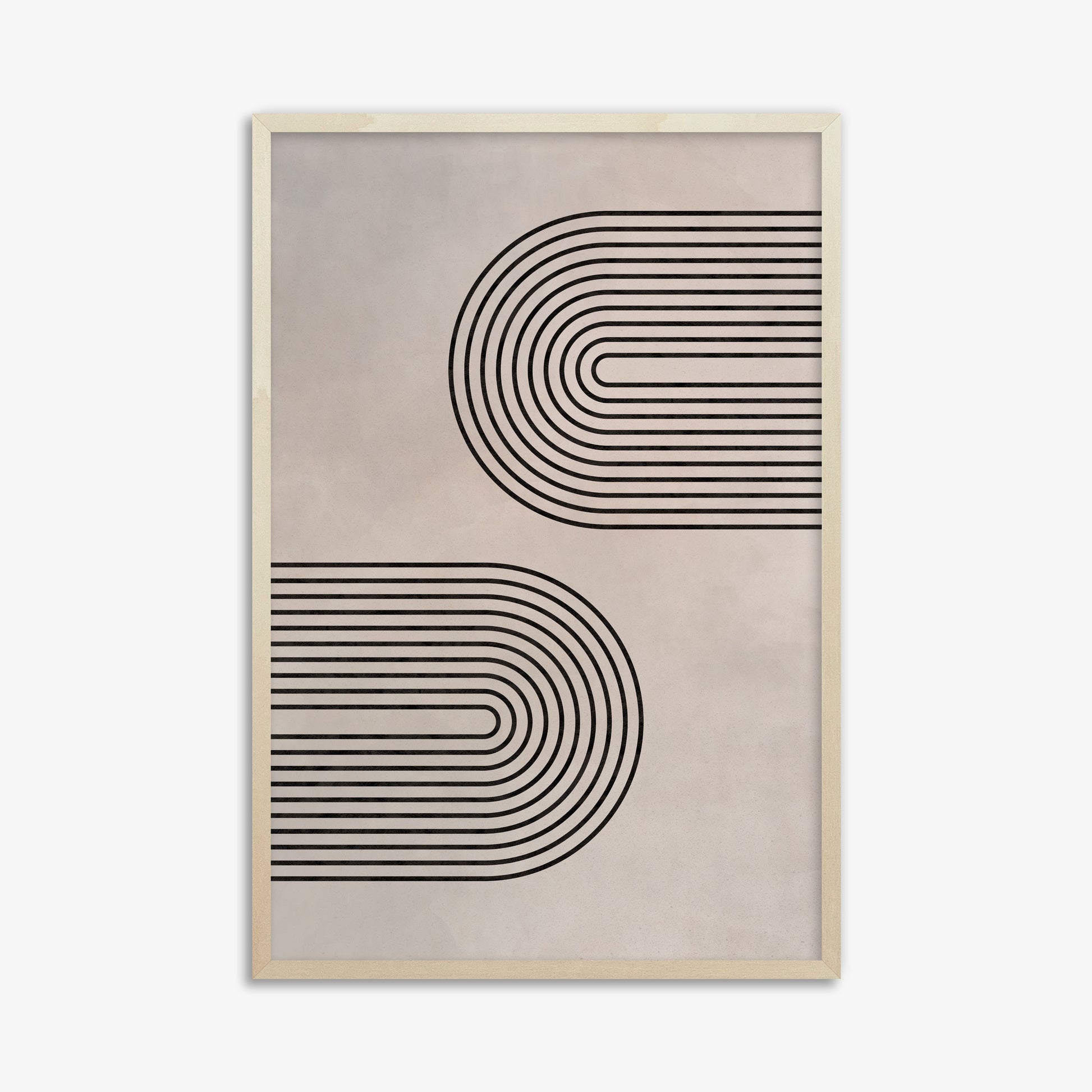 Echoed Arcs, 61x91cm Framed Poster With Lime Wood Frame