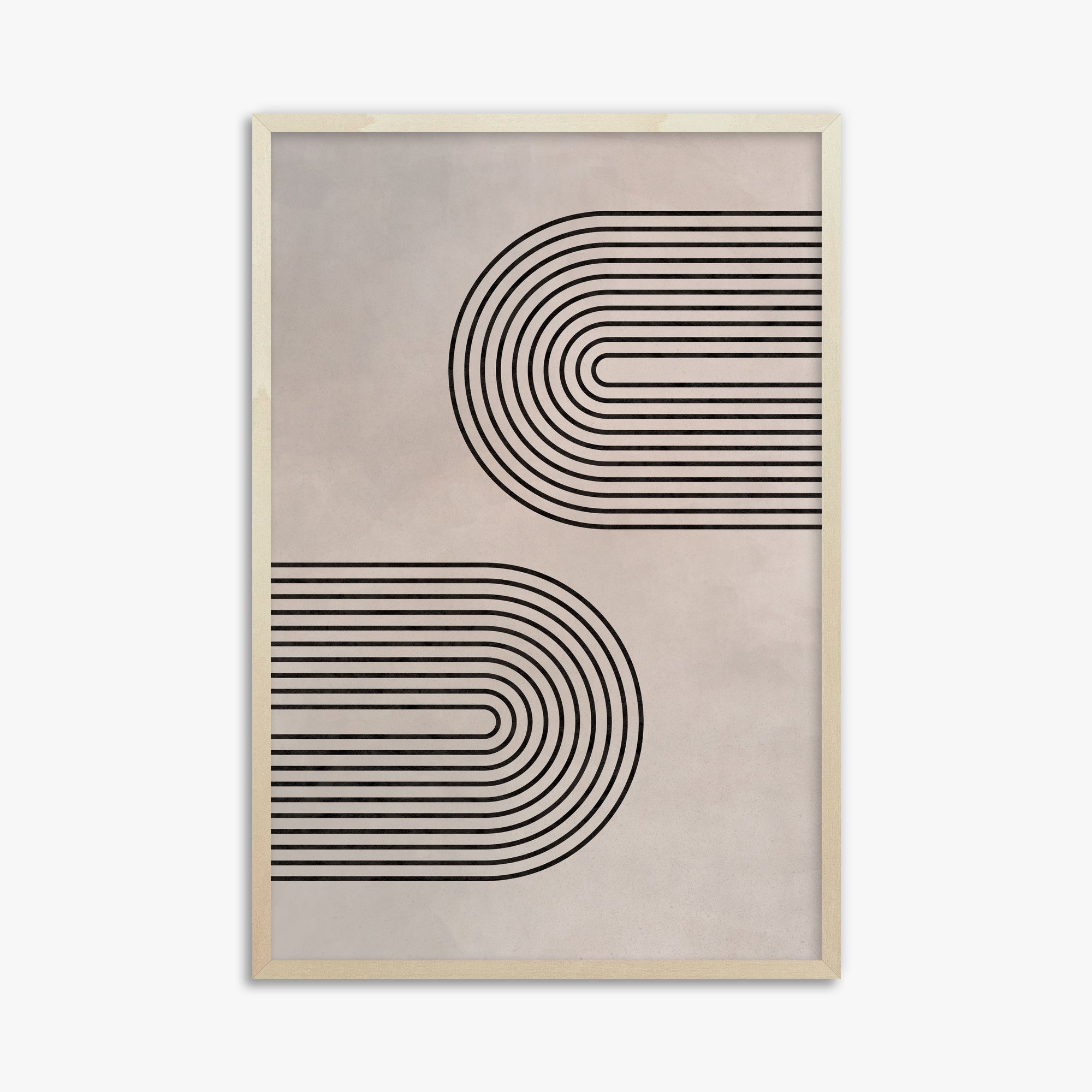 Echoed Arcs, 61x91cm Framed Poster With Lime Wood Frame