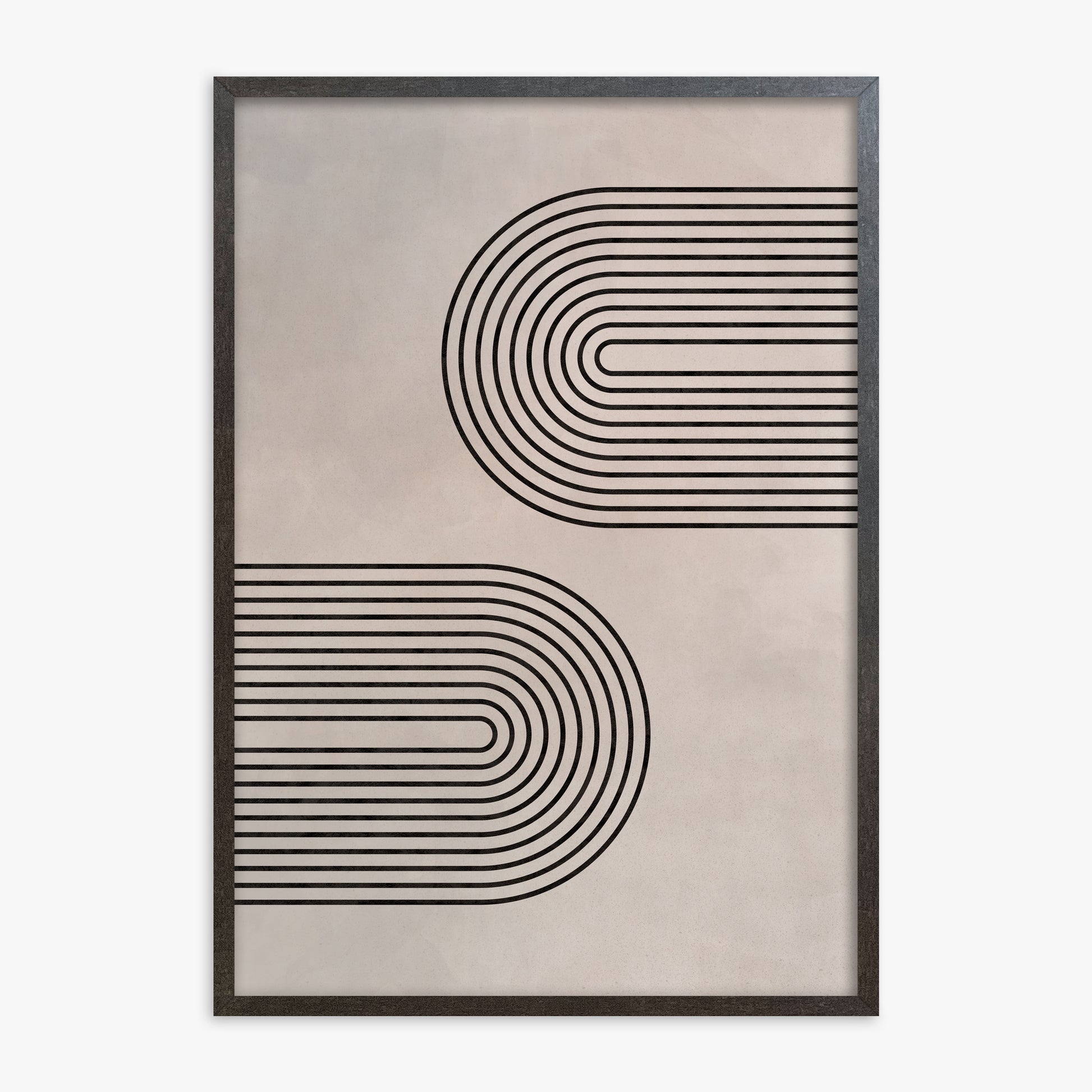 Echoed Arcs, 70x100cm Framed Poster With Espresso Frame
