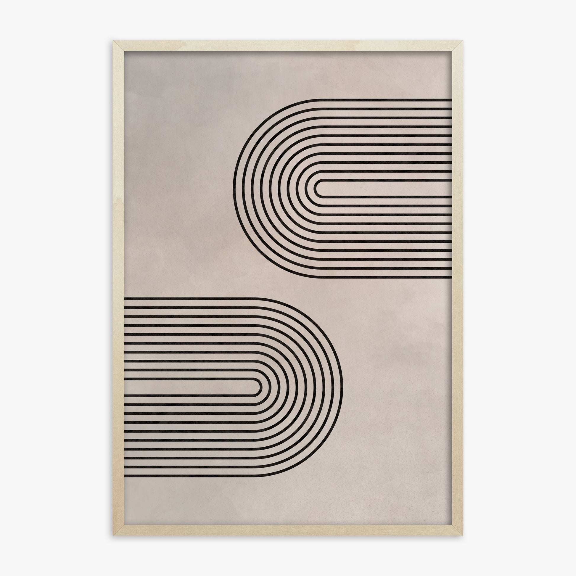 Echoed Arcs, 70x100cm Framed Poster With Lime Wood Frame