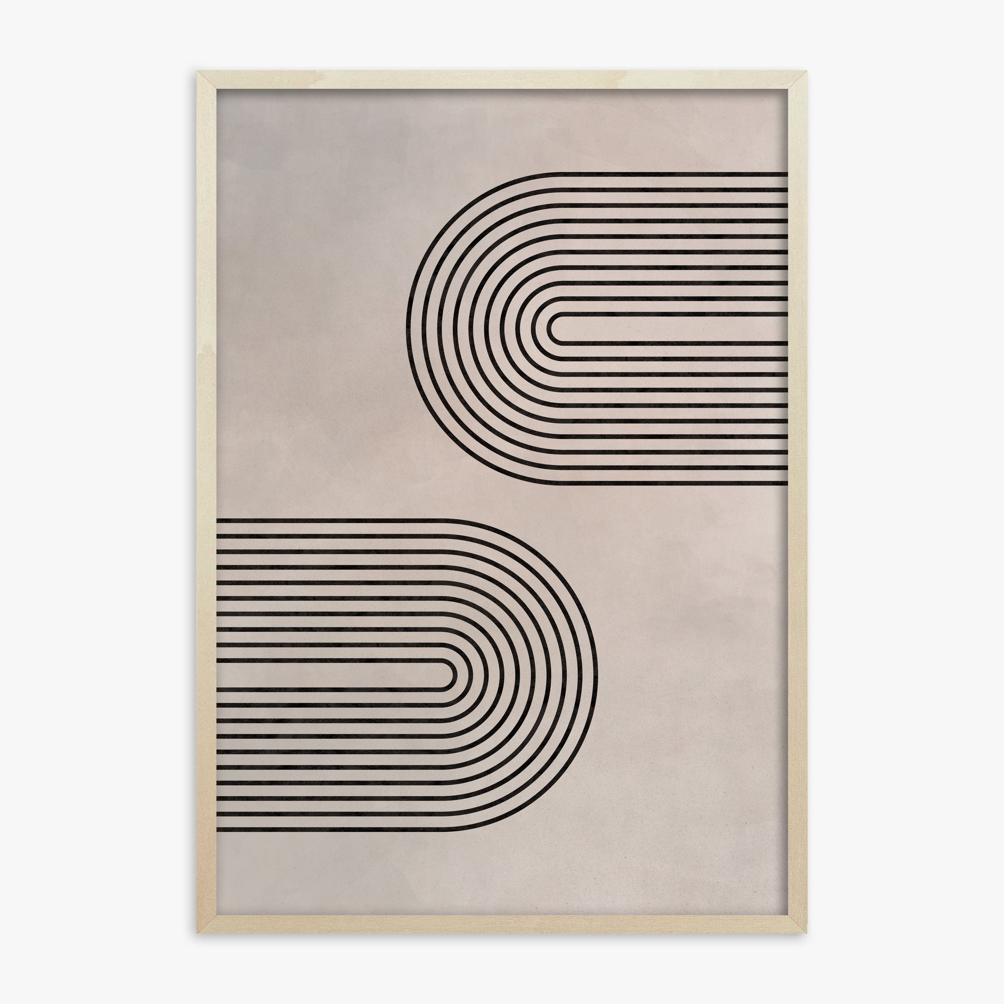 Echoed Arcs, 70x100cm Framed Poster With Lime Wood Frame
