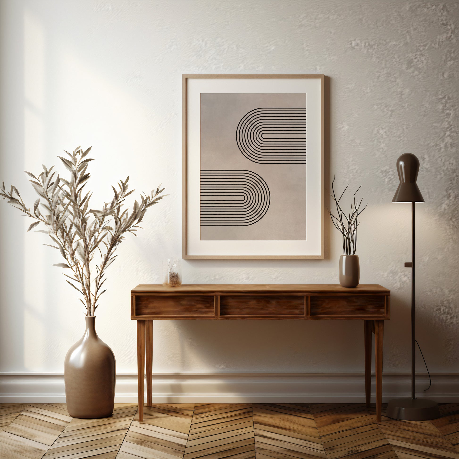 Design Concept No. 37 for Echoed Arcs Modern Poster Art
