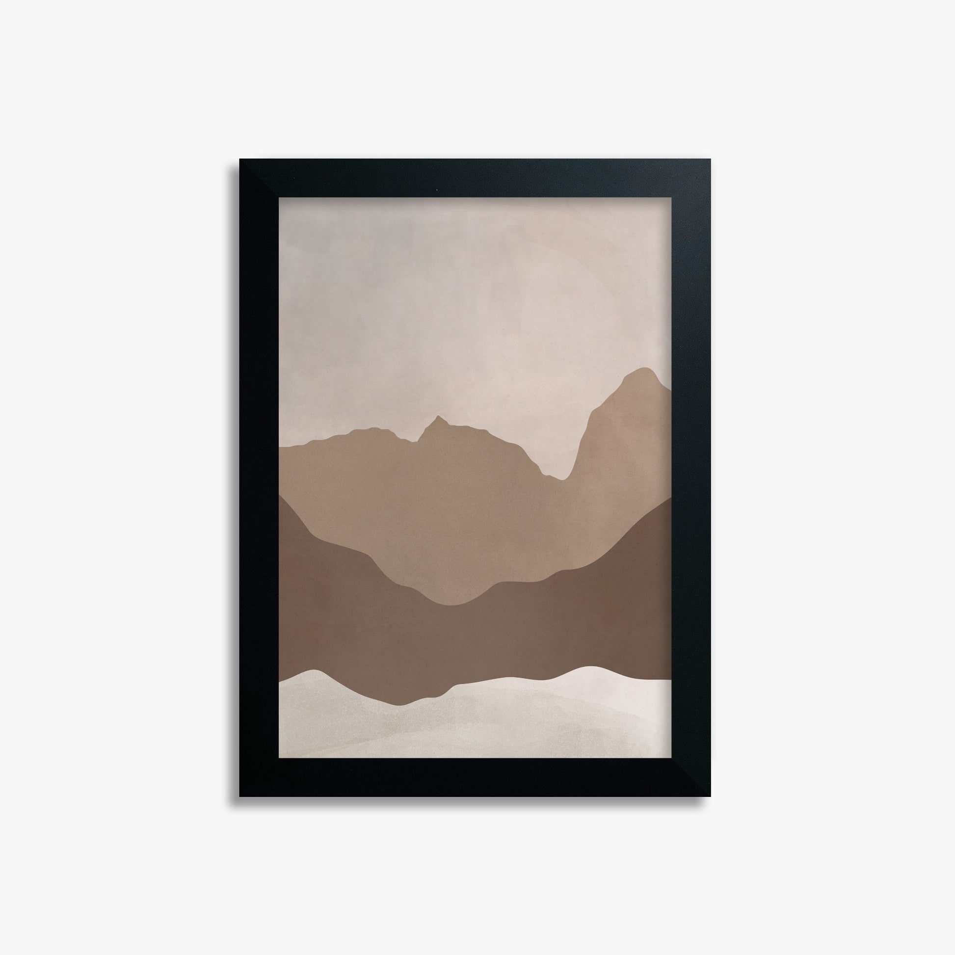 Serene Peaks, 21x30cm Framed Poster With Black Frame
