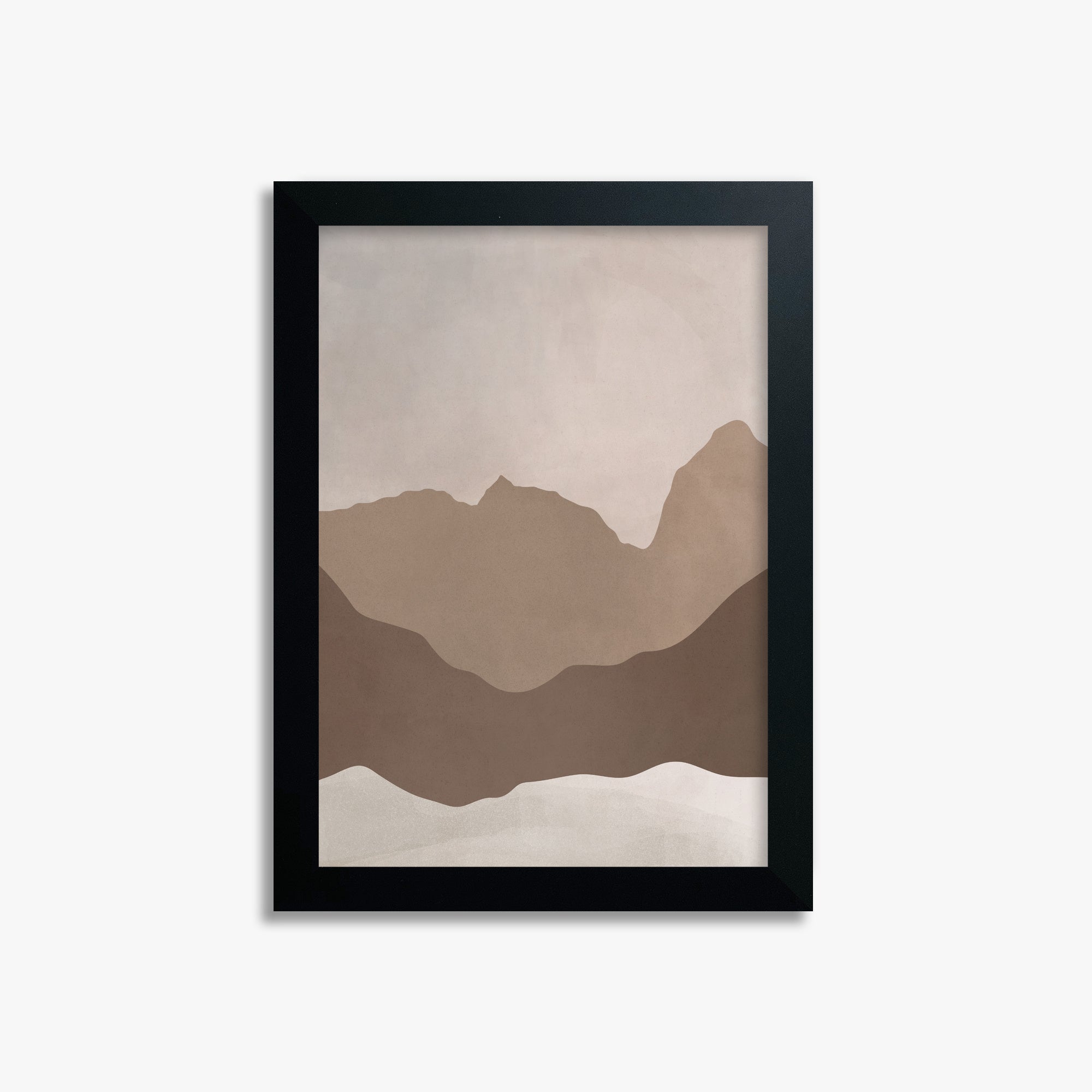 Serene Peaks, 21x30cm Framed Poster With Black Frame