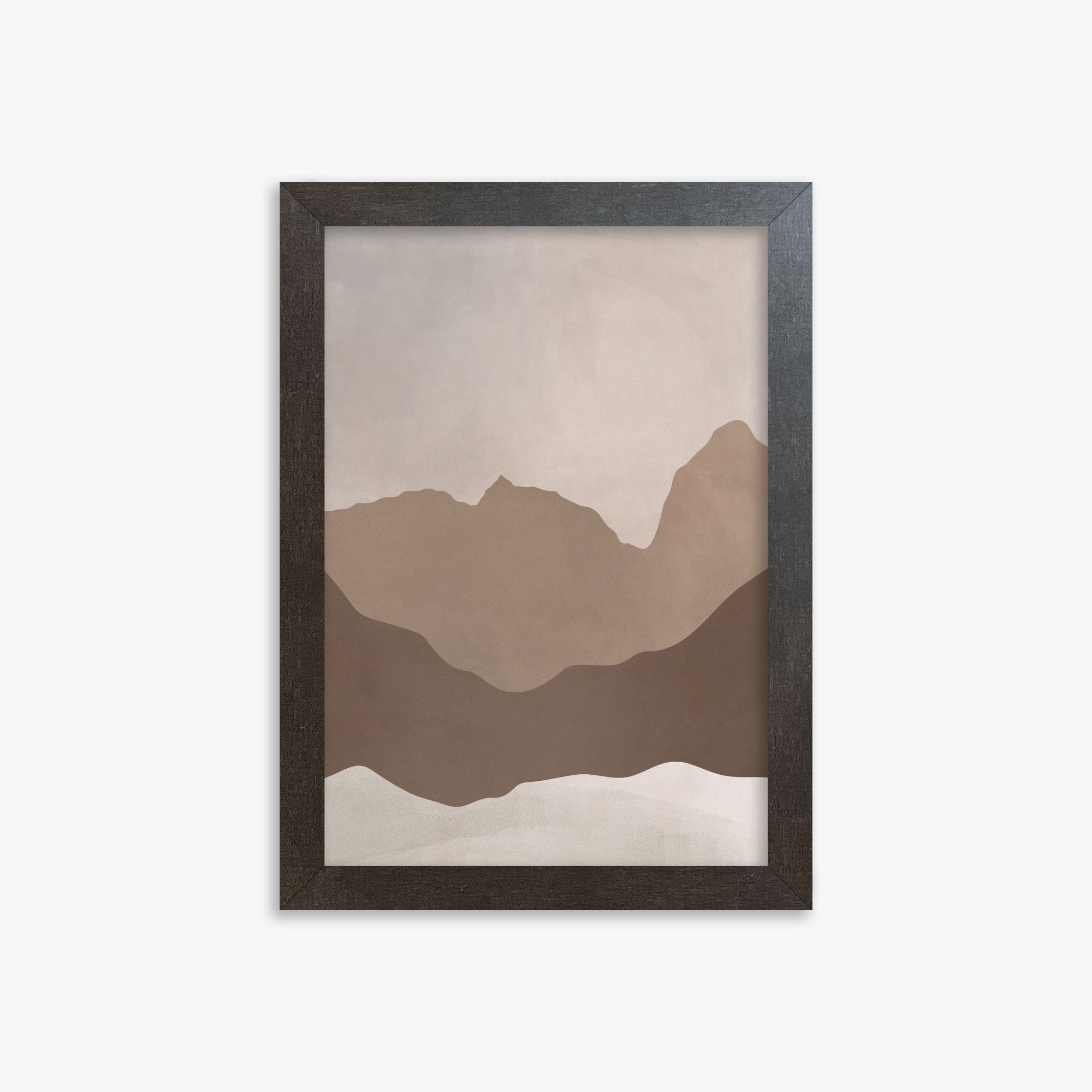 Serene Peaks, 21x30cm Framed Poster With Espresso Frame