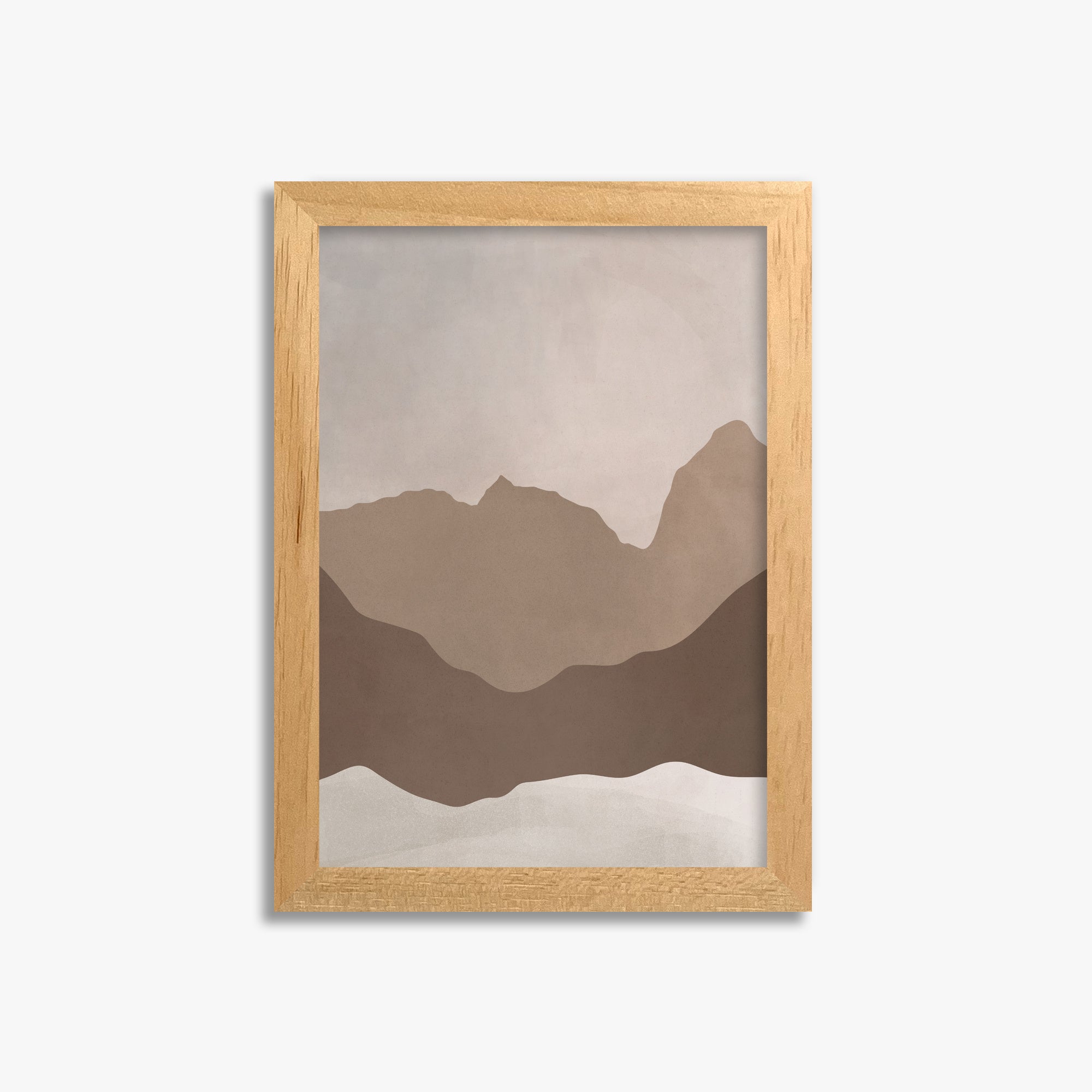 Serene Peaks, 21x30cm Framed Poster With Oak Frame