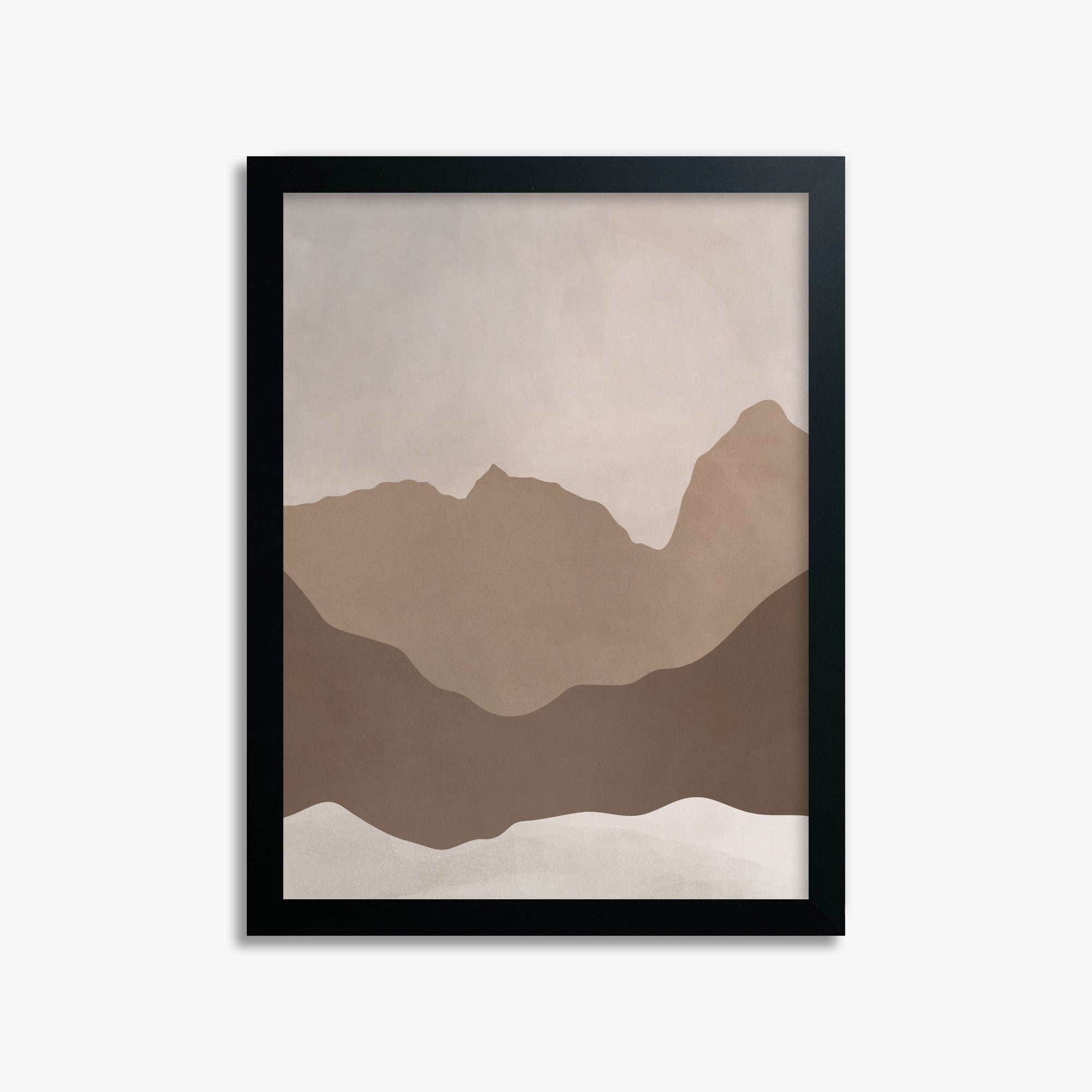 Serene Peaks, 30x40cm Framed Poster With Black Frame