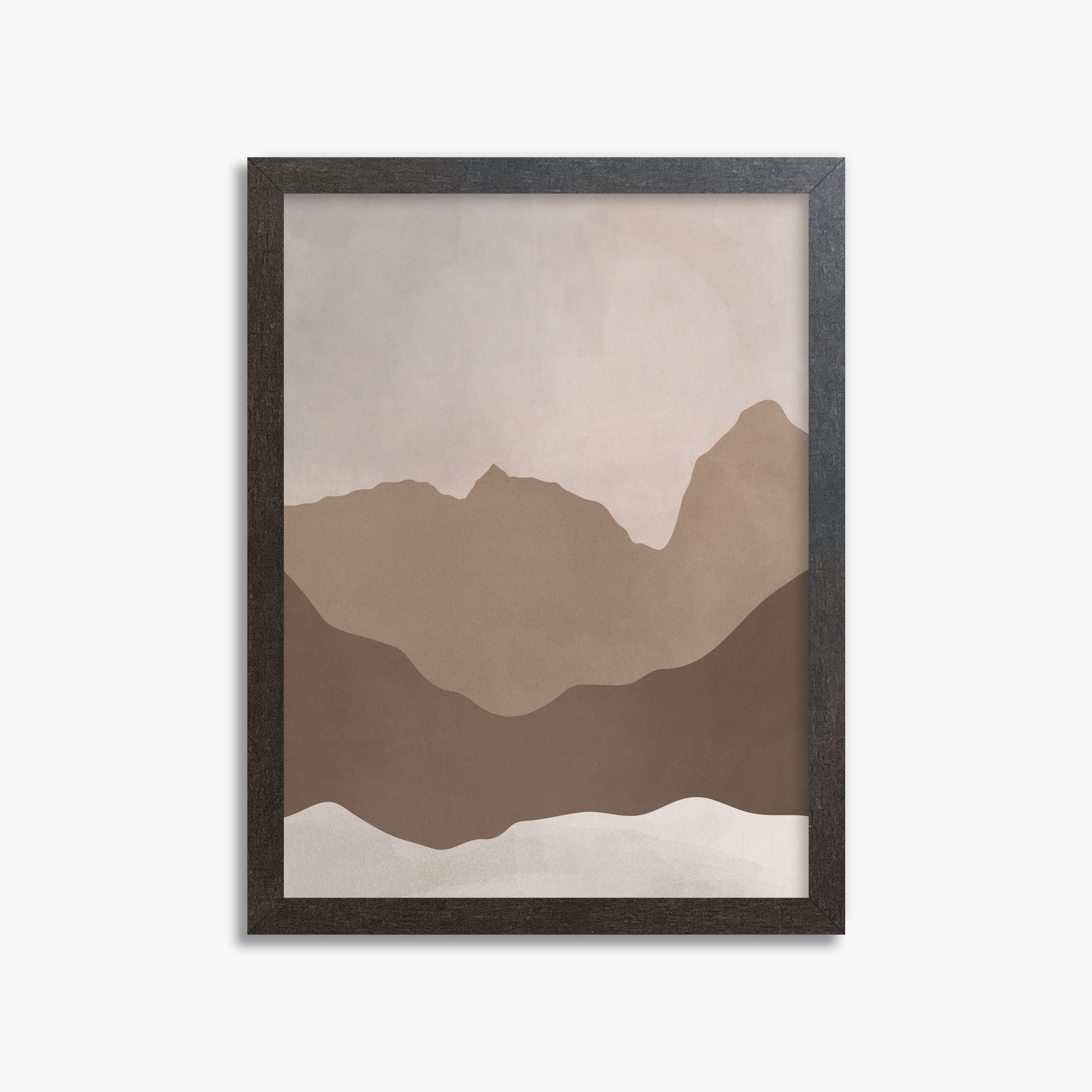Serene Peaks, 30x40cm Framed Poster With Espresso Frame