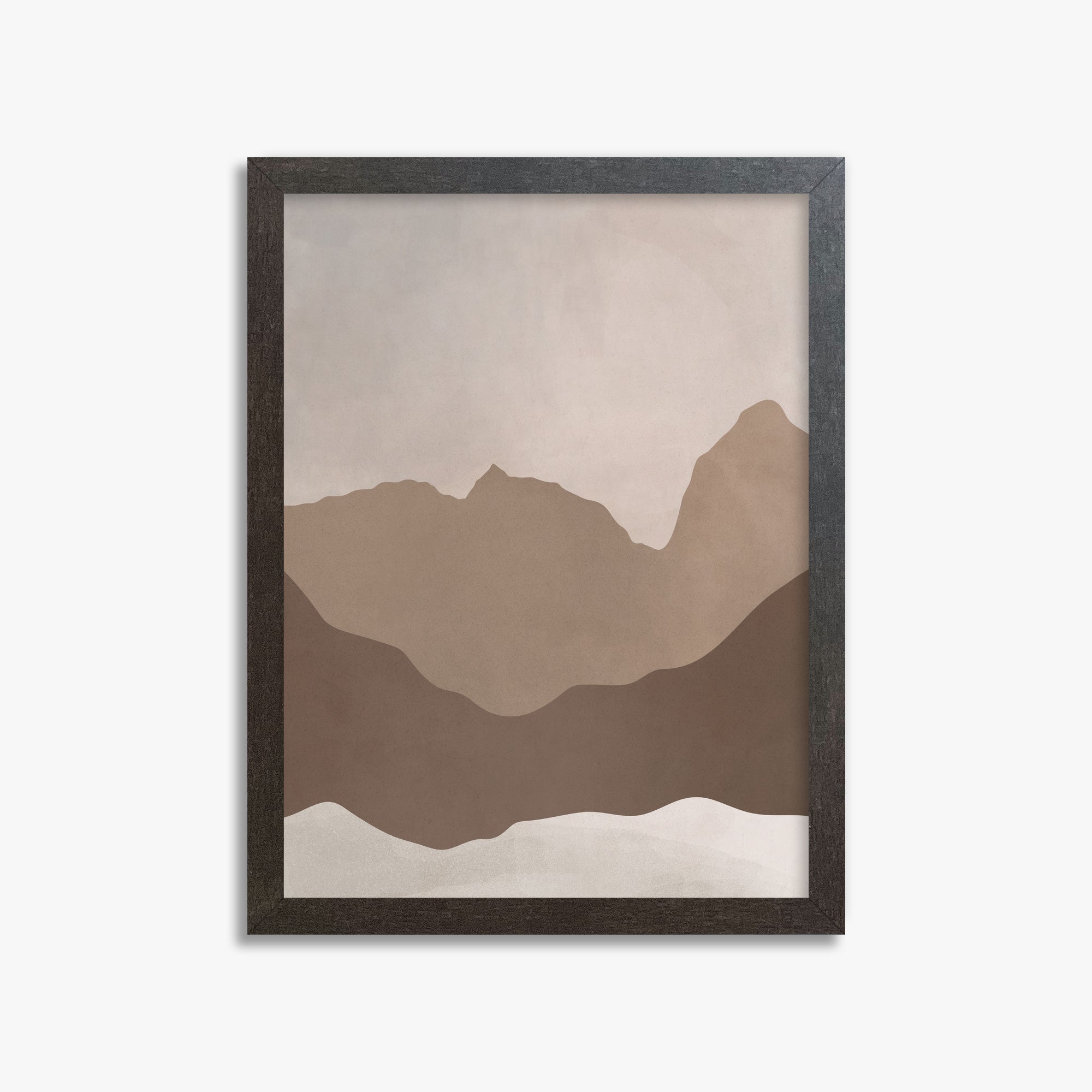 Serene Peaks, 30x40cm Framed Poster With Espresso Frame