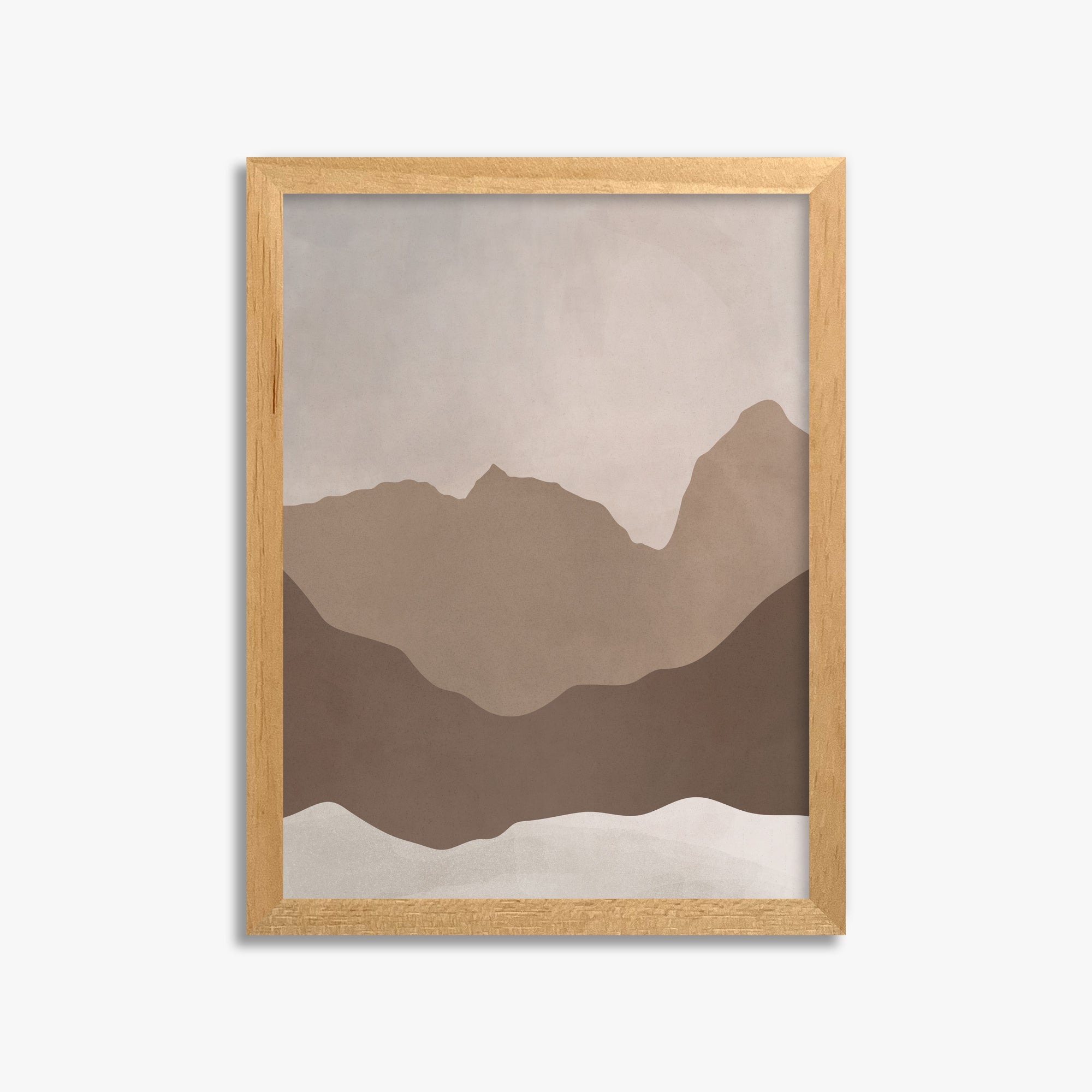 Serene Peaks, 30x40cm Framed Poster With Oak Frame