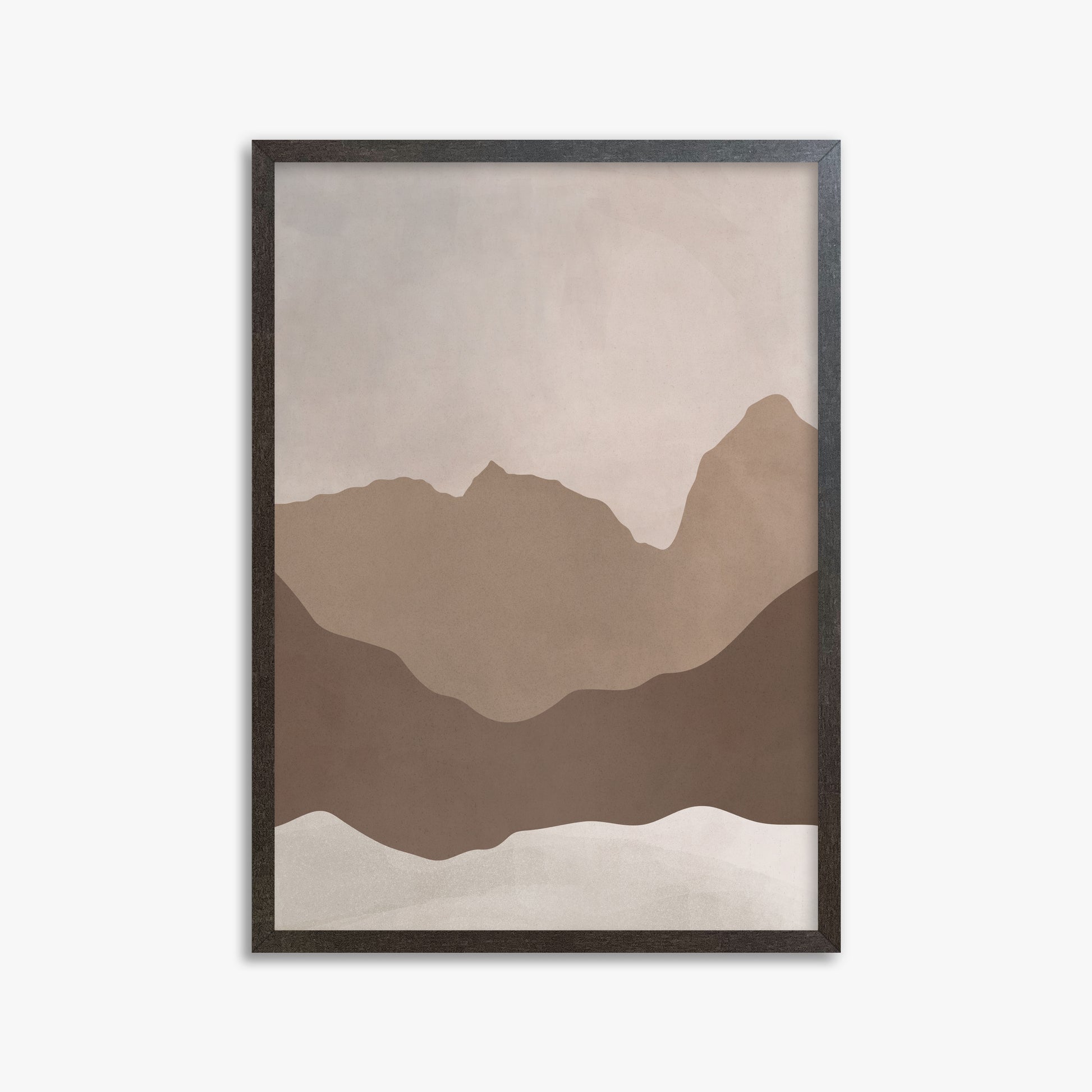 Serene Peaks, 50x70cm Framed Poster With Espresso Frame
