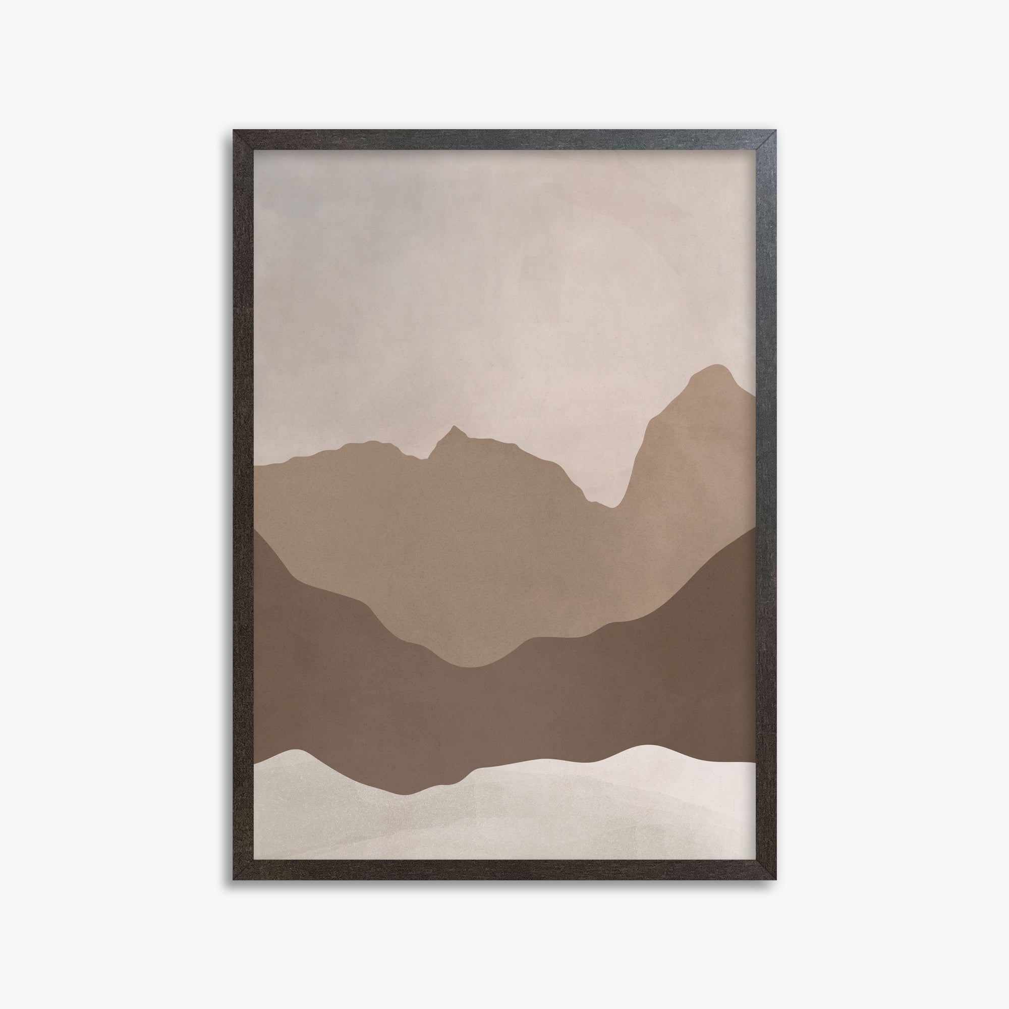 Serene Peaks, 50x70cm Framed Poster With Espresso Frame