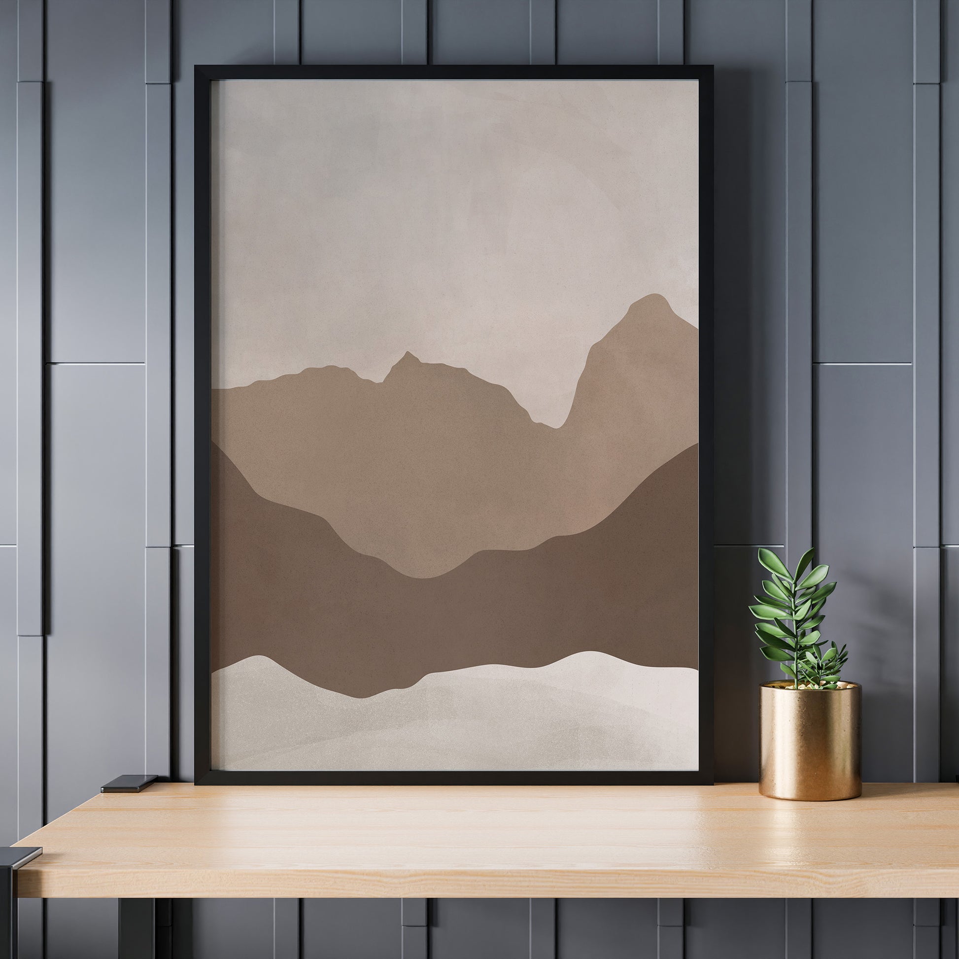 Design Concept No. 24 for Serene Peaks Modern Poster Art