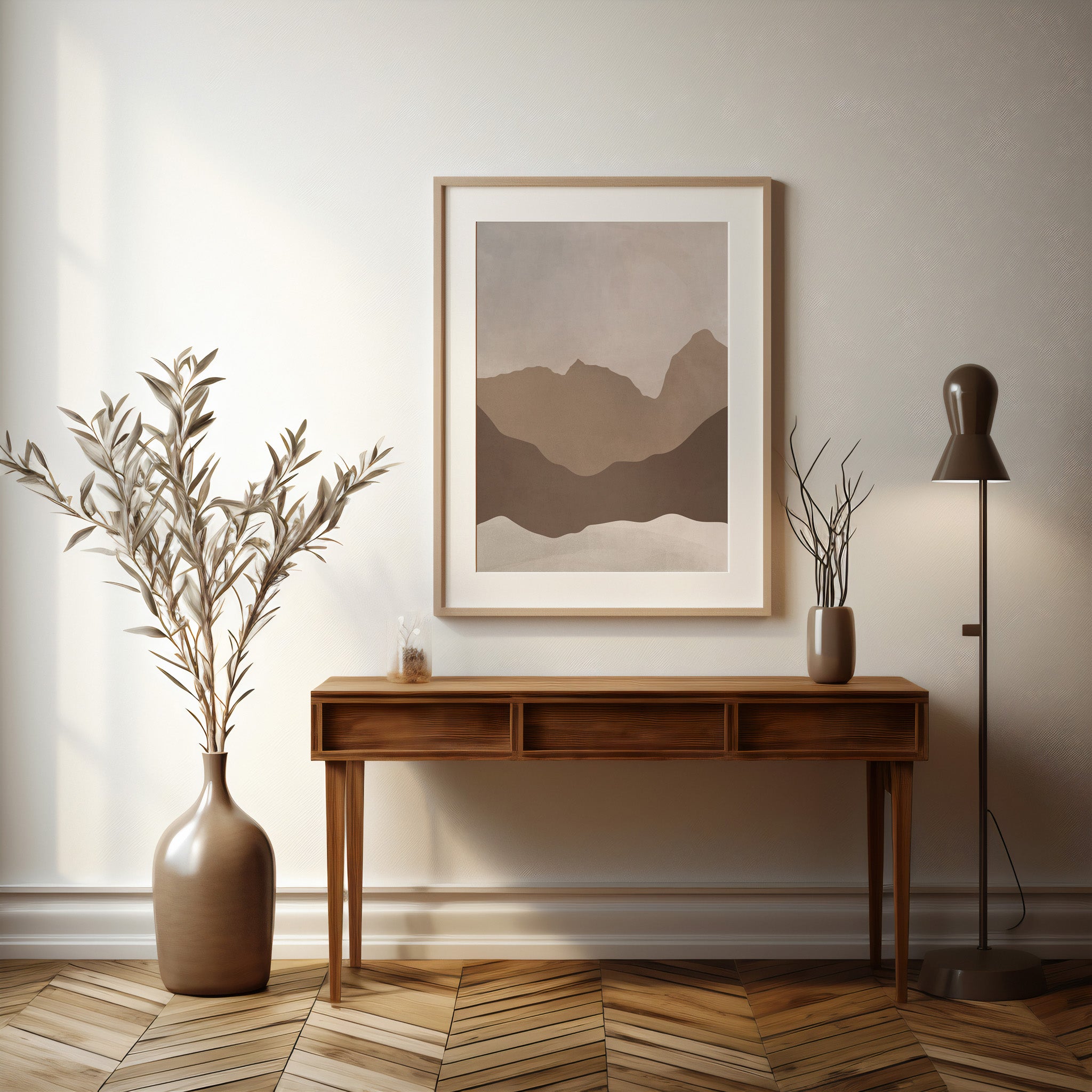 Design Concept No. 37 for Serene Peaks Modern Poster Art