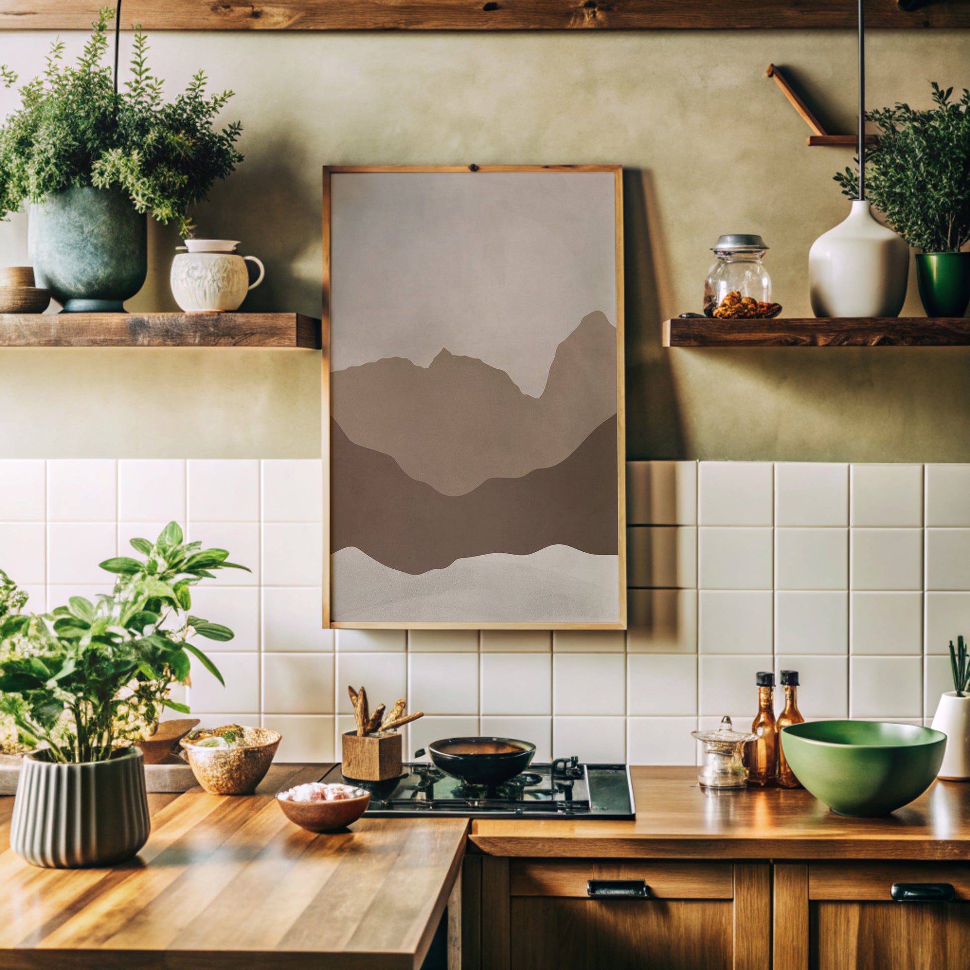 Design Concept No. 41 for Serene Peaks Modern Poster Art