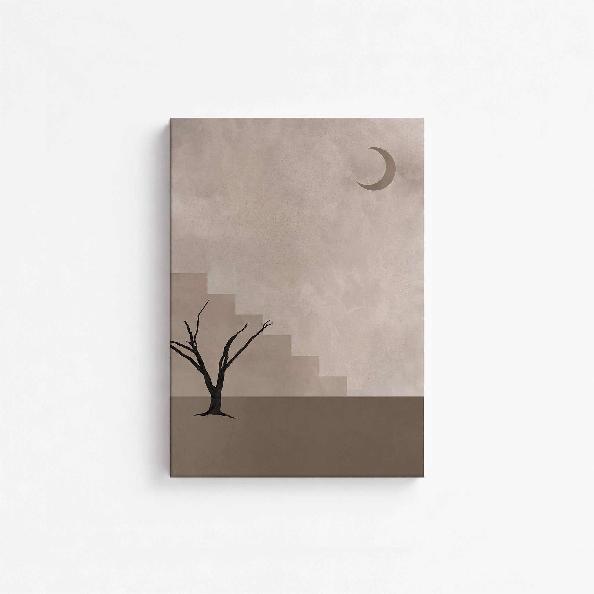 Stair To The Moon, 21x30cm Satin Canvas Poster