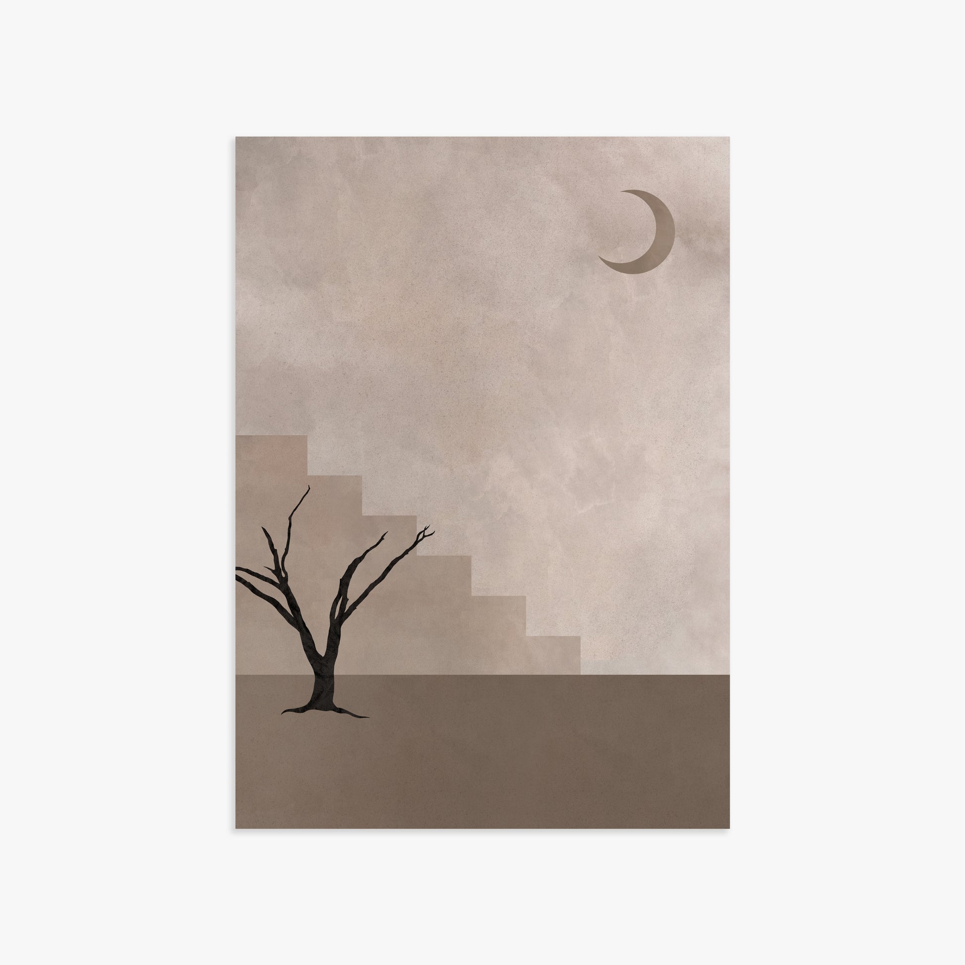 Stair To The Moon, 50x70cm Poster Unframed