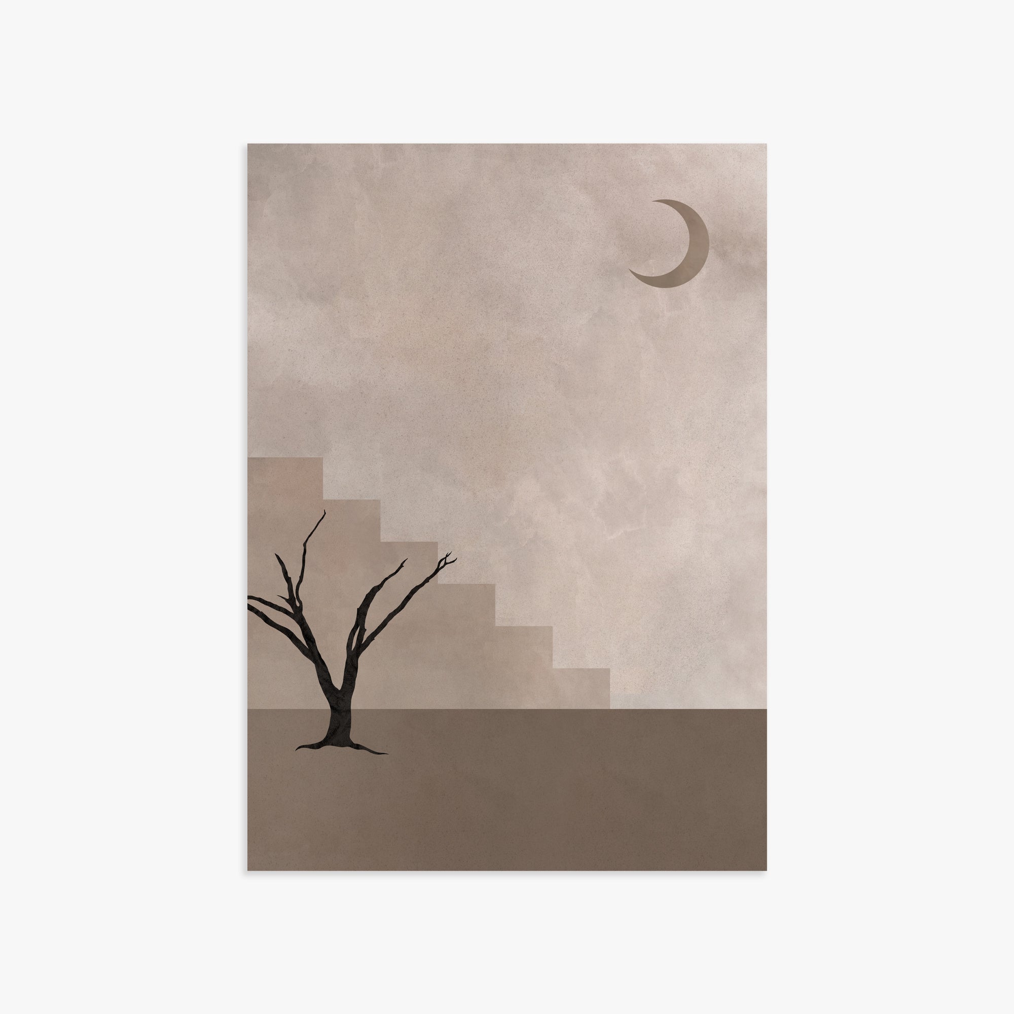 Stair To The Moon, 50x70cm Poster Unframed