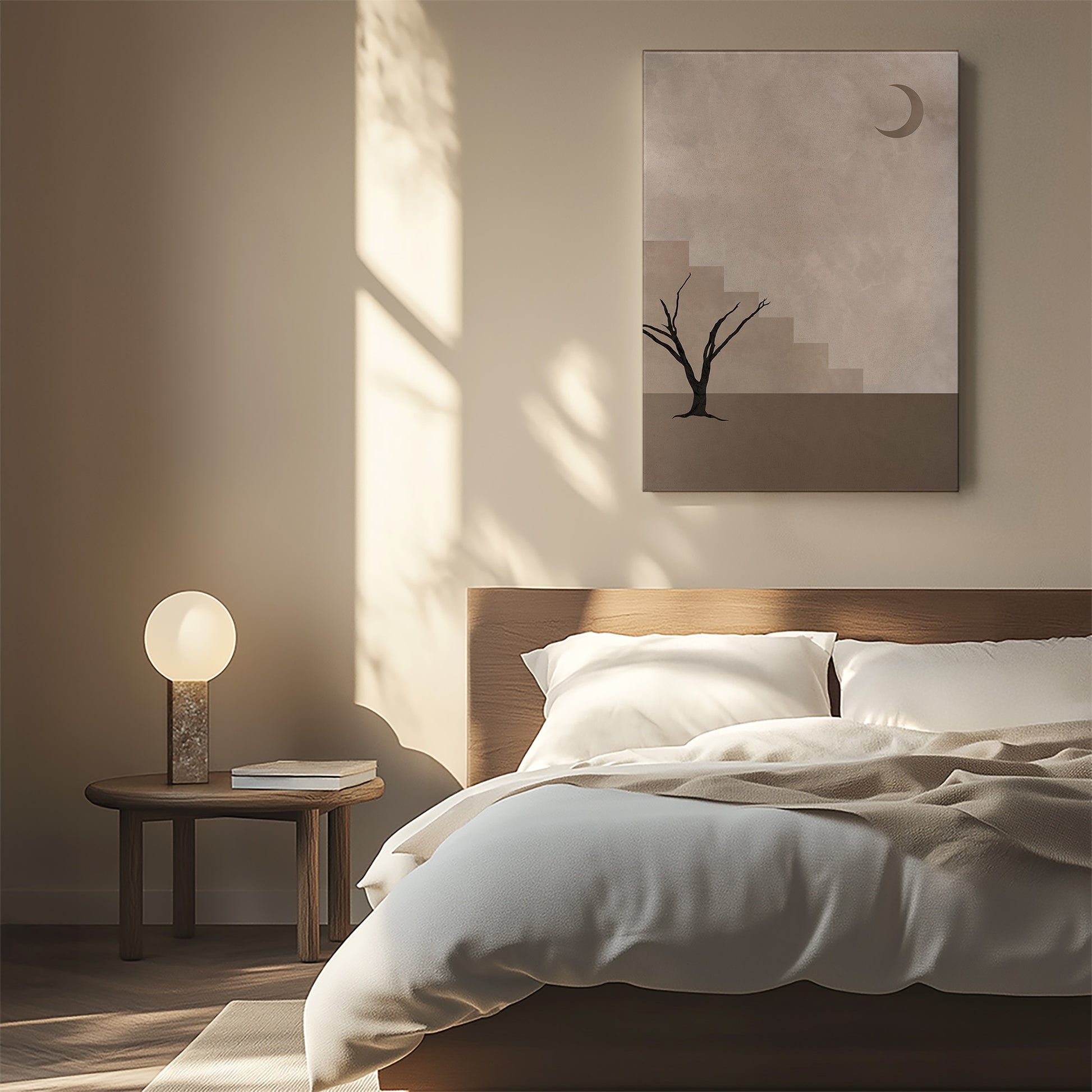 Design Concept No. 55 for Stair To The Moon Modern Satin Canvas Poster Art