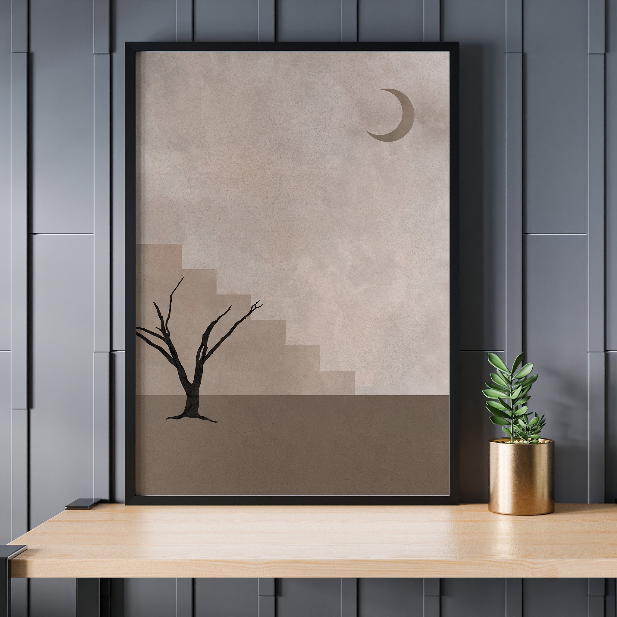 Design Concept No. 24 for Stair To The Moon Modern Poster Art
